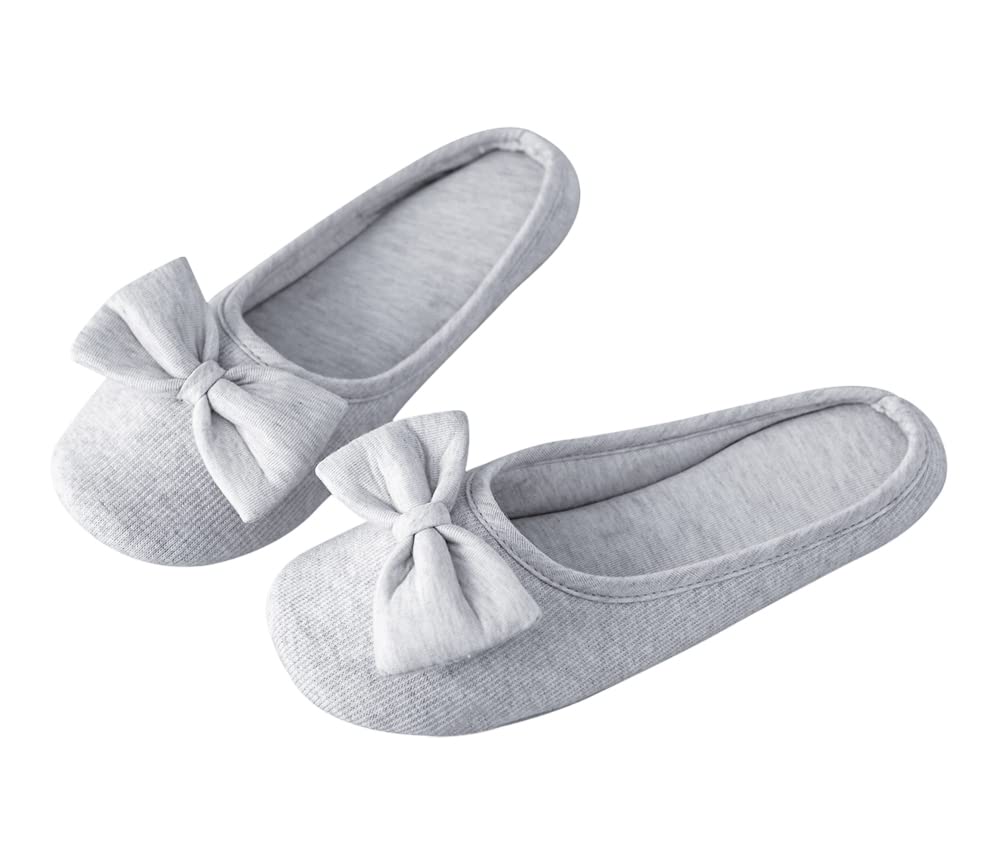 [Euyqs] スリッパ 室内 もっちり 低反発 介護シューズ 軽量 滑り止め 婦人 女性用 ルームシューズ (グレー, 大人, 23.0 cm, 数値, 日本の靴のサイズ寸法)