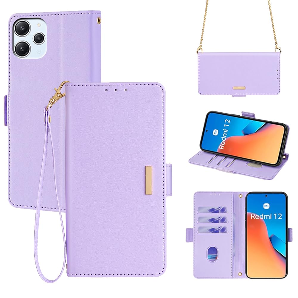 Redmi 13 4g 5g ケース レッドミ13 4G 5G ケース Xiaomi Poco M6 4G ショルダー ストラップ付き Xiaomi Redmi 13 5G ケース スタンド機能 カード収納 耐衝撃 リストスト redmi 13 5g カバ