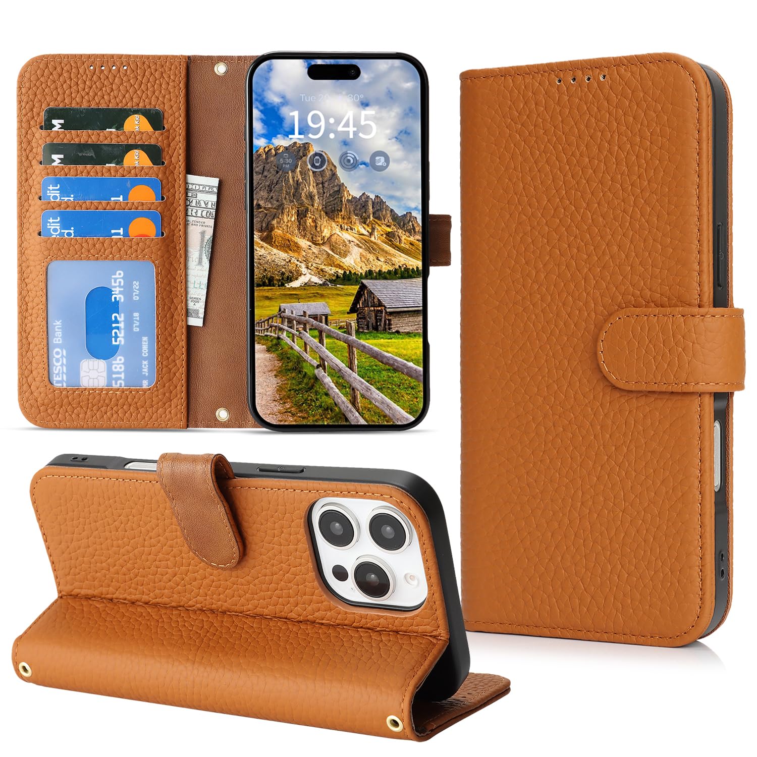 樂天商城 - DEYHU 対応 いphone14pro max ケース 手帳型 カード収納 スタンド機能 iphone 14 pro max ケース 本革 大容量 耐衝撃 iPhone14ProMax ケース 手帳型 アイフォン14プロマックス レザー カバー アースイ