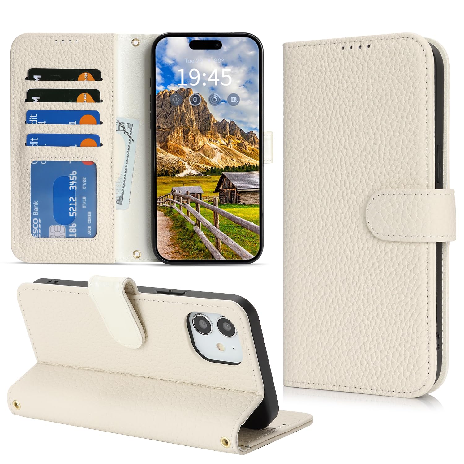 樂天商城 - DEYHU 対応 iPhone 12 ケース 手帳型 カード収納 スタンド機能 アイフォン12プロ ケース 本革 大容量 耐衝撃 iPhone 12 pro ケース 手帳型 iphone 12 レザー カバー ミルクホワイトです