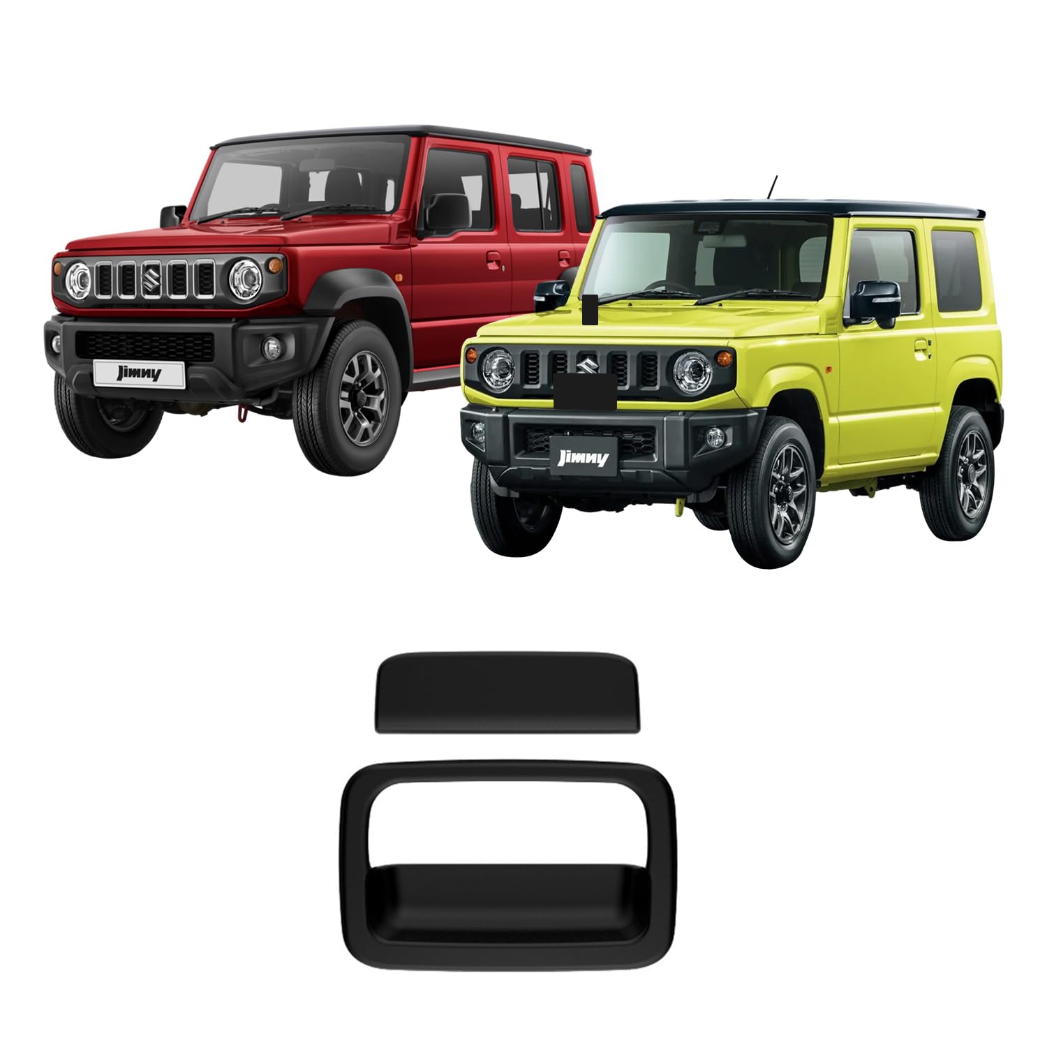 樂天商城 - MEKOMEKO スズキ jimny ジムニーノマド JC74W ジムニーシエラ JB74W ジムニー JB64W 専用 バックドアハンドルパネル ラゲッジドアグリップカバー バックドアハンドル ガーニッシュ 外装パーツ ABS樹脂製 2PCS 【ピアノブ