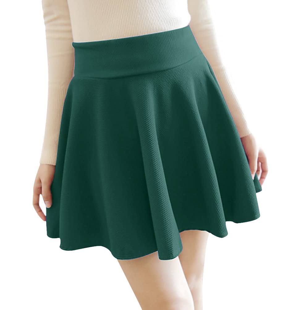 [Euyqs] レデース フレア Aライン ミニスカート ハイウェスト (JP, アルファベット, S, mini ダ・クグリ・ン)