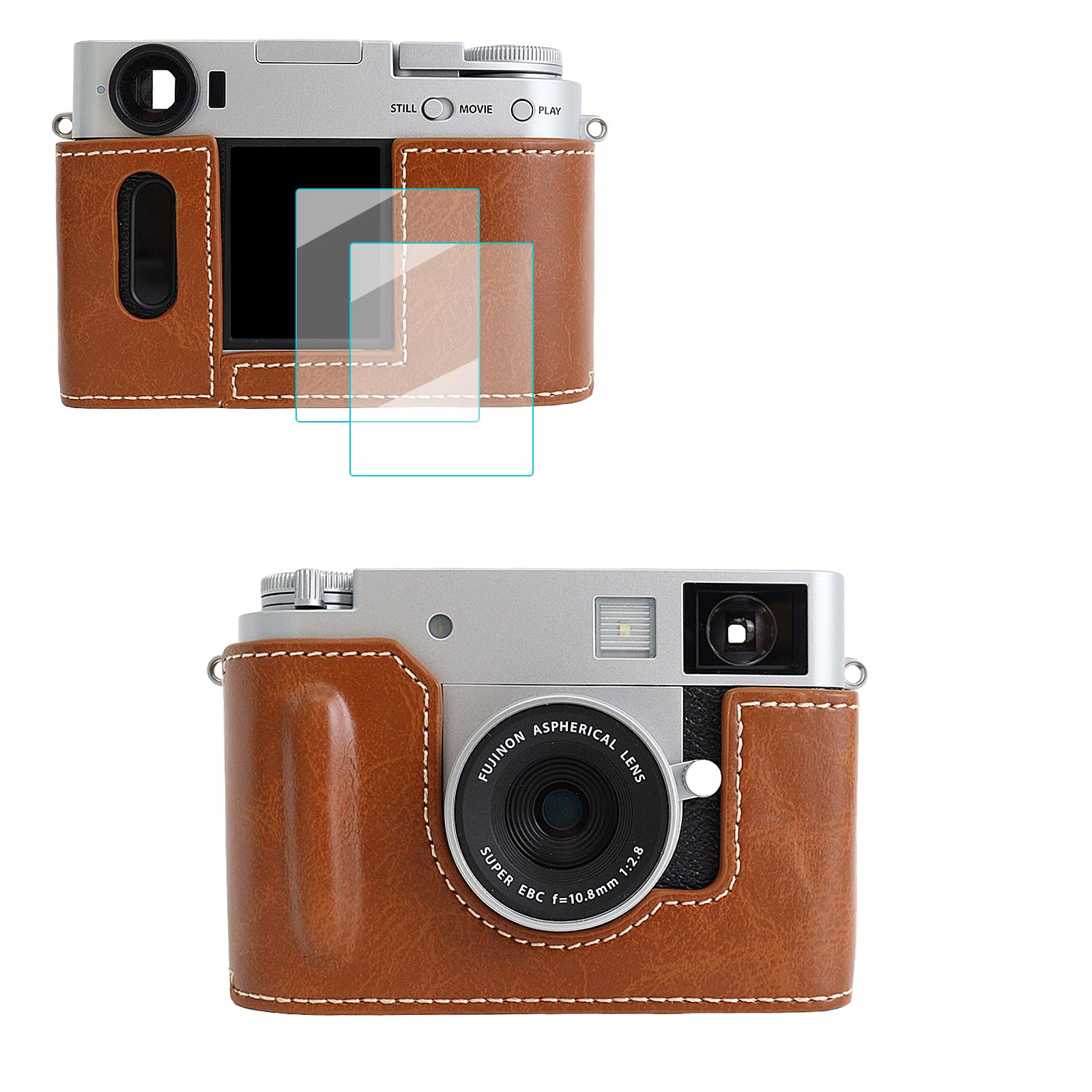 樂天商城 - VOVMOEYA x-hf1 ケース（2枚のスクリーンプロテクター付き）、Fujifilm x-half カメラケース、スタイリッシュで軽量な保護ケース、精密なフィット感、三脚対応