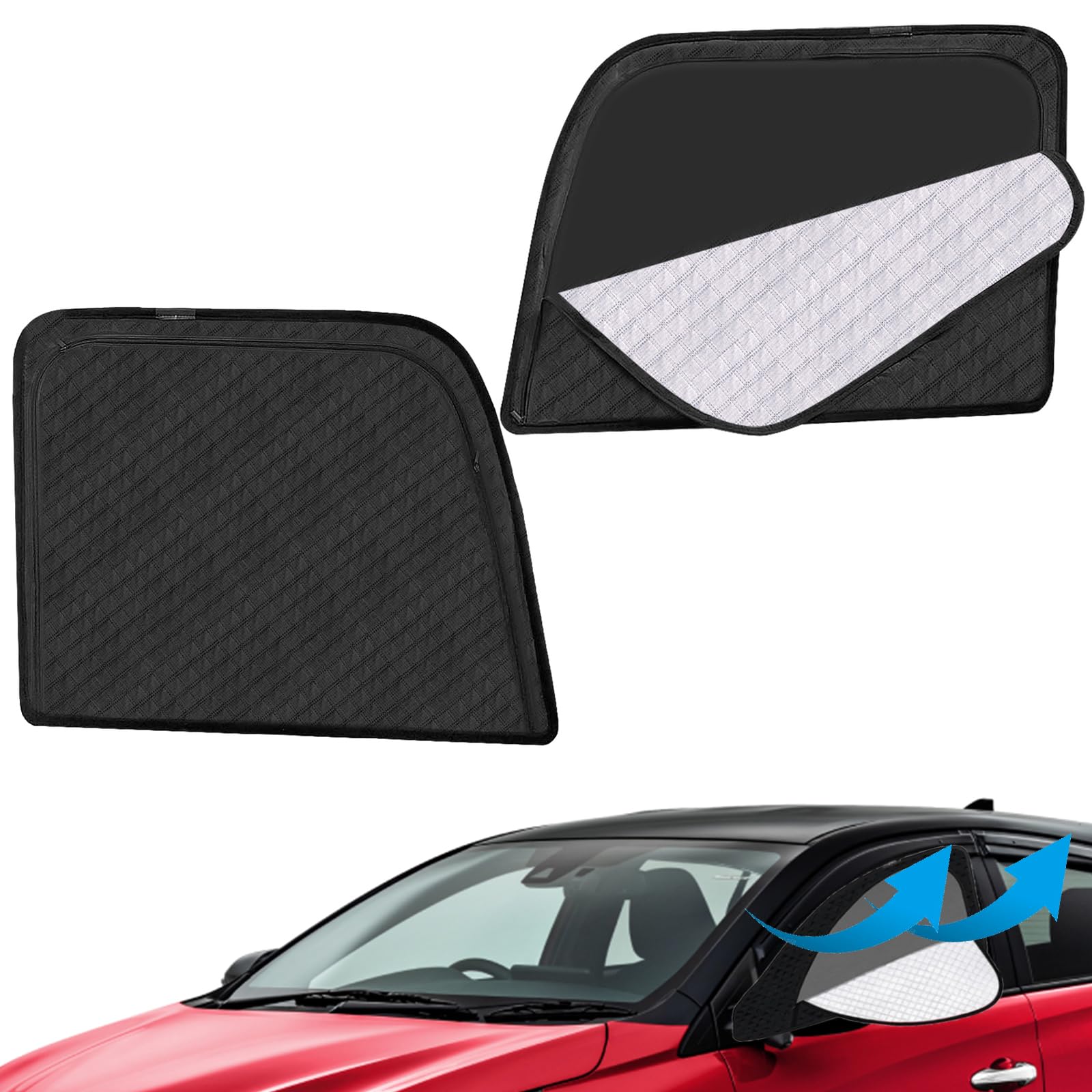 強化版 ホンダ との互換性あり N-BOX JF5 JF6 サンシェード マグネット式 サイド用 車窓日よけ 車中泊 車種専用 2in1一体式 カーシェード 遮光 メッシュカーテン 車内の目隠 防蚊 日除け 通気性 UVカット 紫外線カット 虫よけ 折り畳