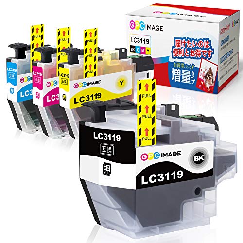 Rakuten - GPC Image ブラザー対応 Brother用 LC3119-4PK インクカートリッジ 4色セット LC3119 LC3117 インク 互換 残量表示機能 2年保証 個包装 大容量