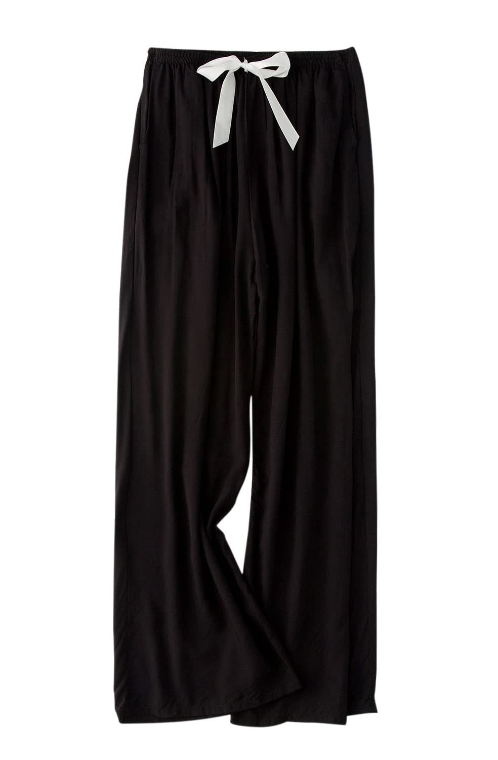 [Euyqs] ルームパンツ 広い脚 レーヨン 涼しい快適な 体型カバー リラックス ルームパンツ (M, #13)