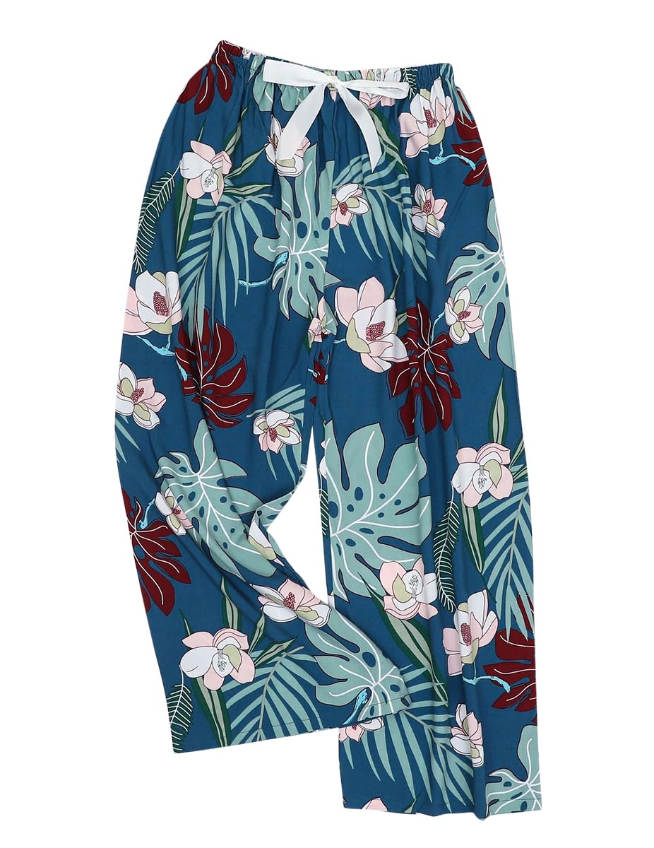 [Euyqs] ルームパンツ 広い脚 レーヨン 涼しい快適な 体型カバー リラックス ルームパンツ (M, #501)