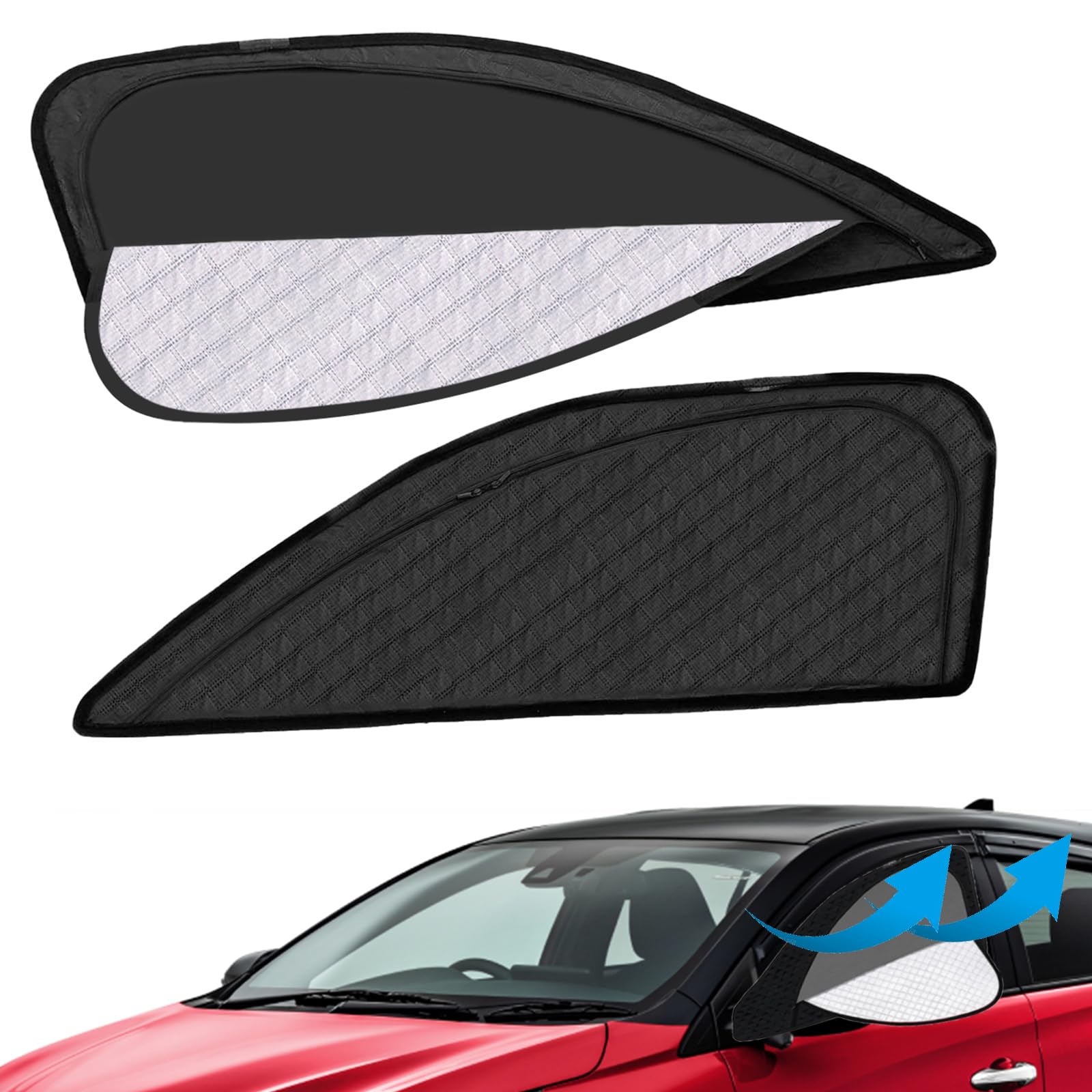 強化版 ホンダ との互換性あり ヴェゼル RV系 サンシェード マグネット式 サイド用 車窓日よけ 車中泊 車種専用 2in1一体式 カーシェード 遮光 メッシュカーテン 車内の目隠 防蚊 日除け 通気性 UVカット 紫外線カット 虫よけ 折り畳み式 簡単