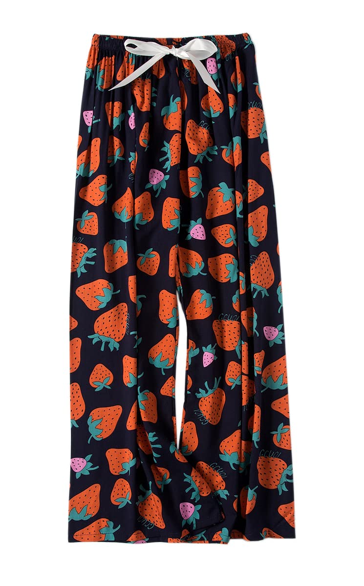 [Euyqs] ルームパンツ 広い脚 レーヨン 涼しい快適な 体型カバー リラックス ルームパンツ (M, #26)