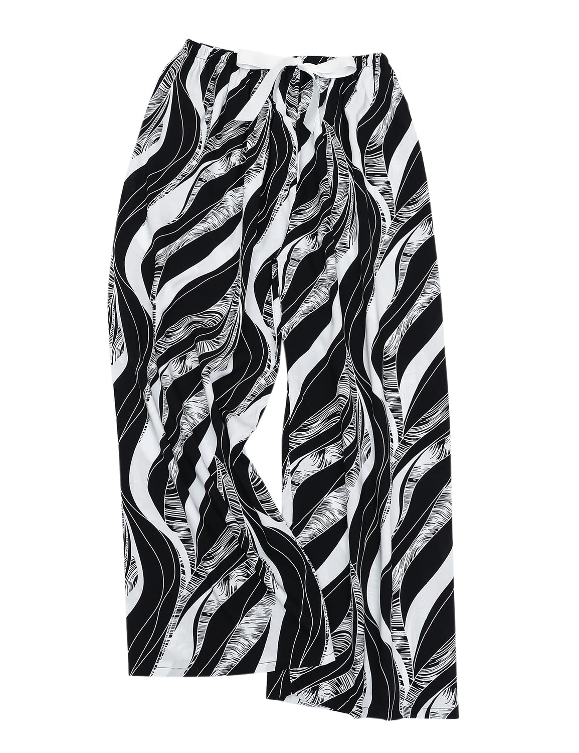 [Euyqs] ルームパンツ 広い脚 レーヨン 涼しい快適な 体型カバー リラックス ルームパンツ (M, #001)