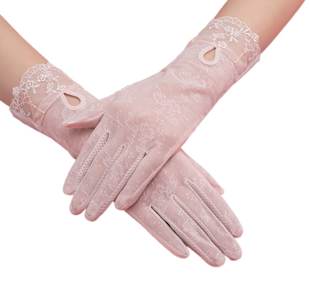 [Euyqs] レディース 手袋 uvカット おしゃれ 自転車 運転 滑止め付 日焼け対策 薄手袋夏 (#3 ライトピ..