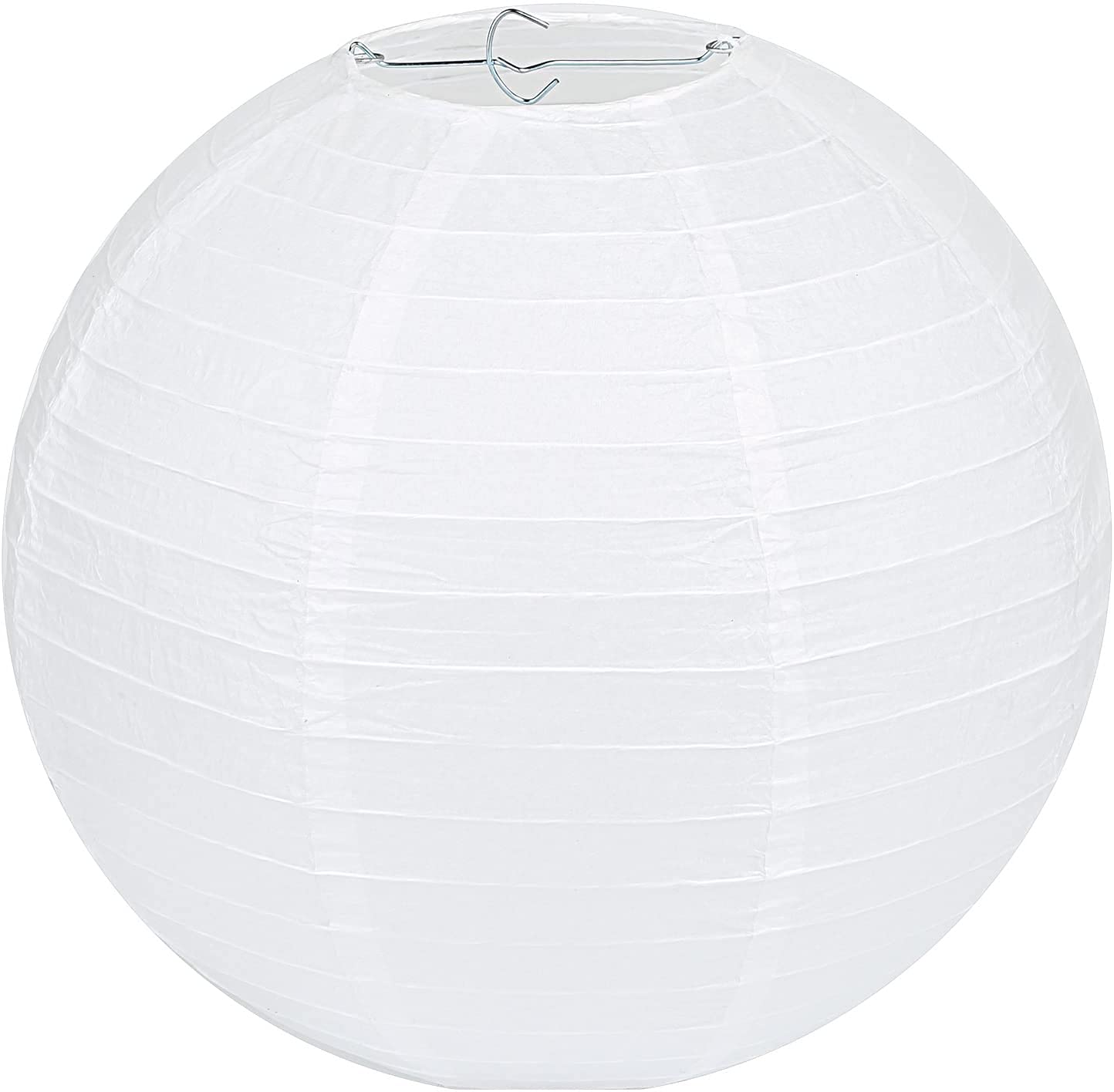 LIHAO 提灯 紙 ちょうちん 白 紙提灯 ペーパーランタン 10個入 20cm 8" お盆 提灯 お盆飾り 白提灯 夏祭り イベント 初盆 新盆 飾り付け 装飾 丸型 無地 白 ホワイト
