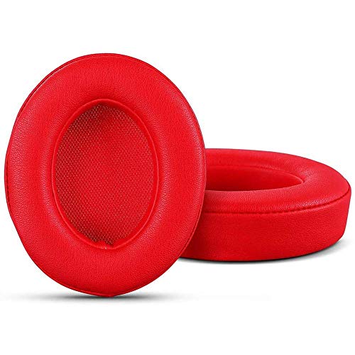 Rakuten - FOR Beats Solo3 / FOR Beats Solo2 Wireless On-Ear 用のヘッドホン 交換用 イヤーパッド ヘッドフォン パッド イヤークッション PCduoduo (レッド)