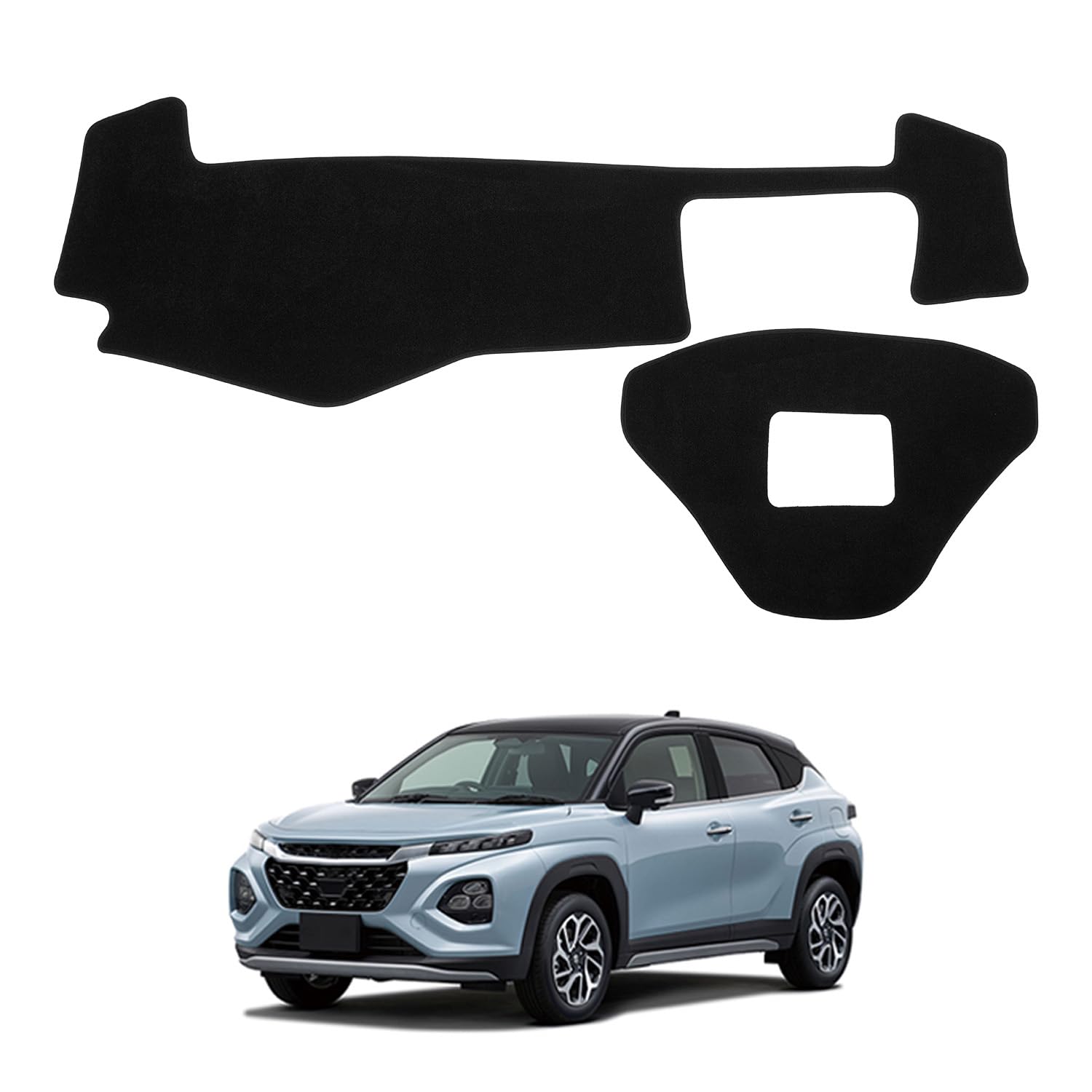 樂天商城 - CARVANTA フロンクス WD系 WE系 ダッシュボードマット ダッシュボードカバー Fronx 2024年10月・現行 スズキに適応 ダッシュマット 車型専用設計 日焼け対策 映り込み軽減 劣化防止 難燃繊維 カー用品 1枚セット (フロンクス WD