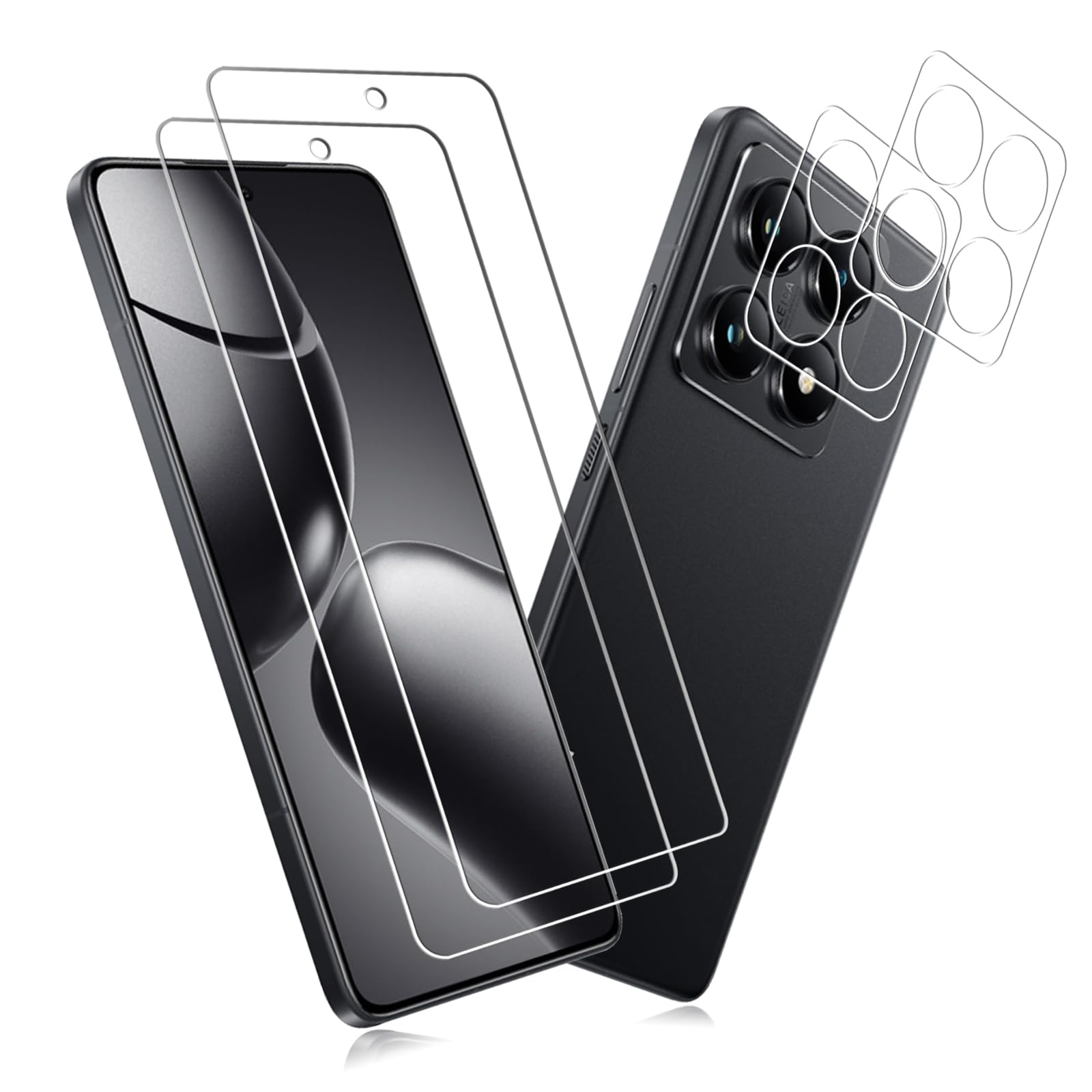 樂天商城 - 【2+2枚セット顔認証ロック解除√】2枚 FOR Xiaomi 14T 用のガラスフィルム + 2枚 FOR Xiaomi 14T 用の カメラ フィルム サポート顔認証ロック解除超薄型 強化ガラス 保護フィルム FOR Xiaomi 14T 用の旭硝子製