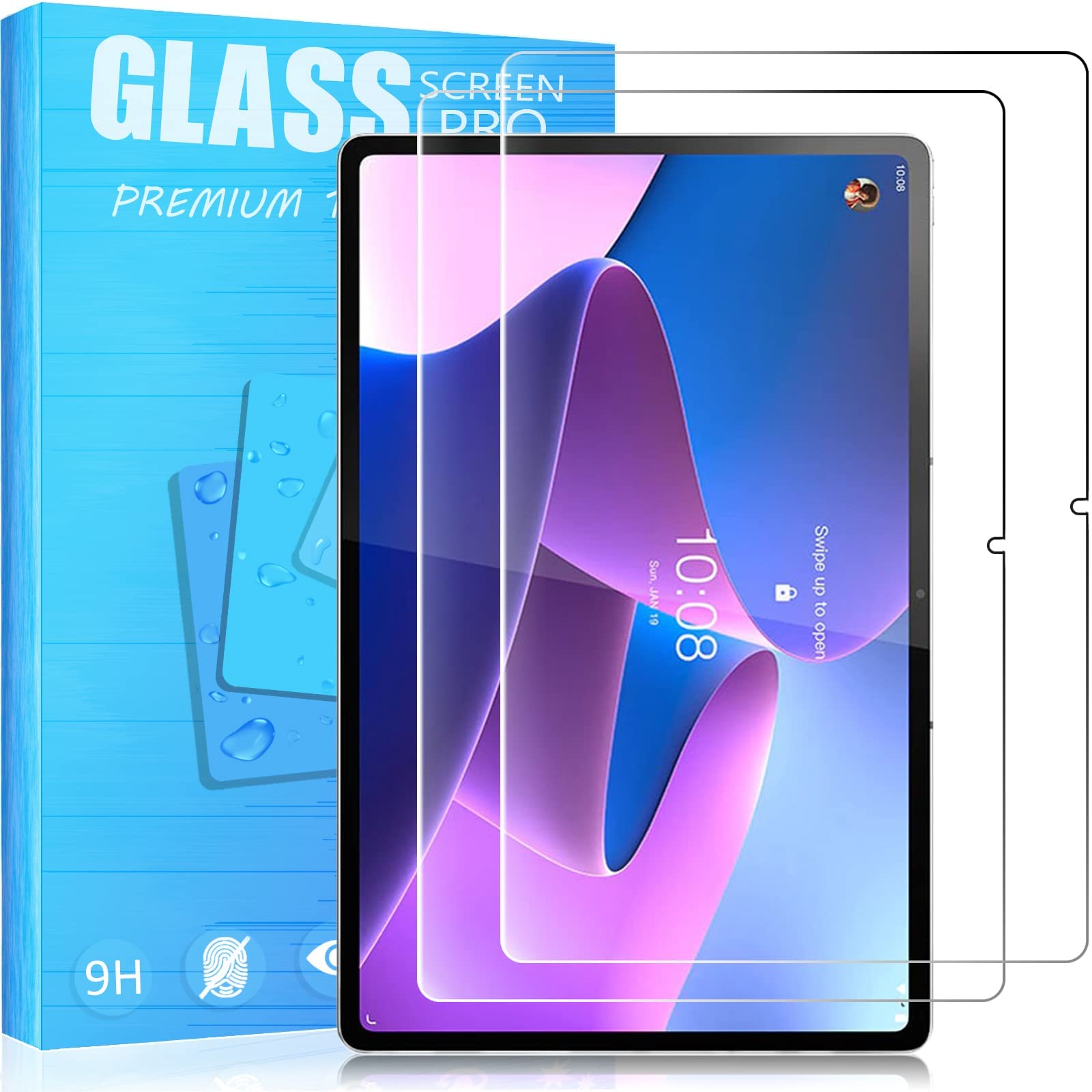 Rakuten - 【2枚セッ専用ガラス保護】対応 NEC LAVIE Tab T12 T1295/DAS PC-T1295DAS 用のガラスフィルム 硬度9H 日本製素材旭硝子製 薄型0.33mm 飛散防止 撥油性 耐衝撃 FOR Lenovo Tab P12 Pro ZA