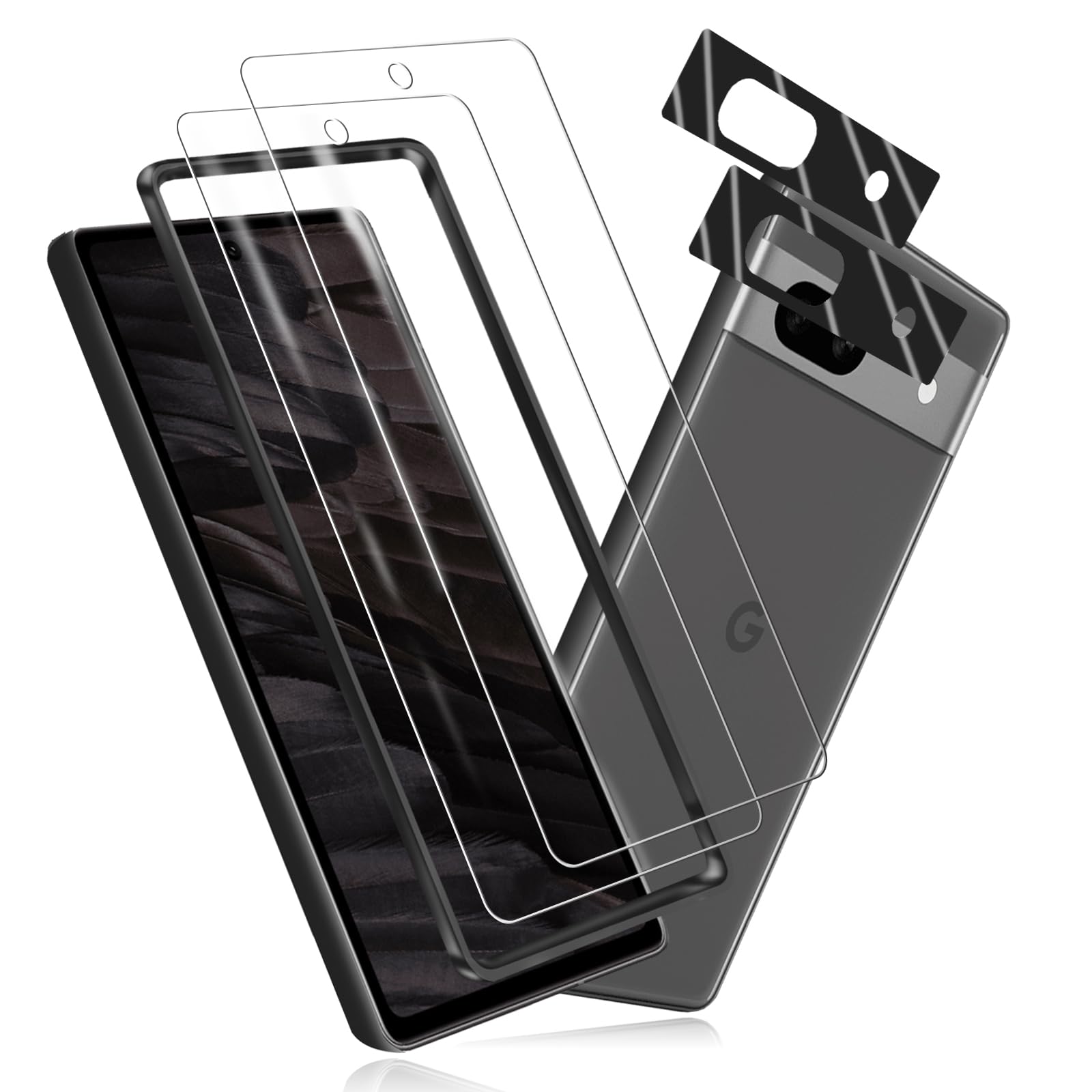 対応 Google Pixel 8A ガラスフィルム 2枚 + Pixel 8A カメラ フィルム 2枚 強化ガラス 液晶保護フィルム （1Xガイド枠付き）対応 Pixel 8A 專用フィルム 厚さ0.33mm 硬度9H 気泡ゼロ ガラス飛散防止 指紋防止