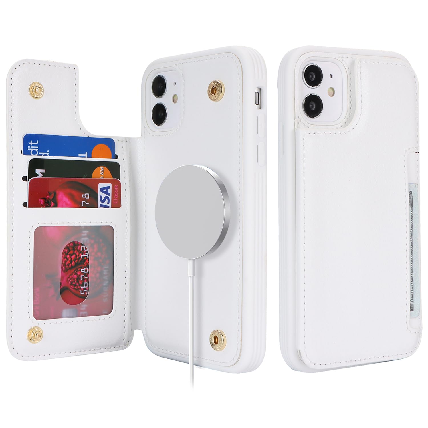 Sailortech iPhone 11 背面ケース 手帳型 アイフォン11 ケース アイフォン11 携帯カバー 財布型 Magsafe多機能携帯電話カード 手帳ケース PUレザー 収納付き Magsafe磁石吸着 ICカード収納 財布型 実用 横置き機能