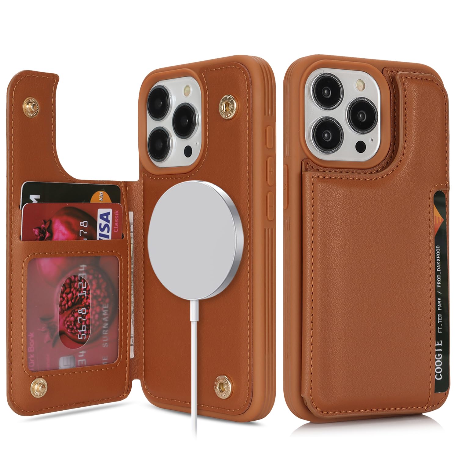 Sailortech iPhone 14 Pro 背面ケース 手帳型 アイフォン14 pro ケース アイフォン14 pro 携帯カバー 財布型 Magsafe多機能携帯電話カード 手帳ケース PUレザー 収納付き Magsafe磁石吸着 ICカード収納