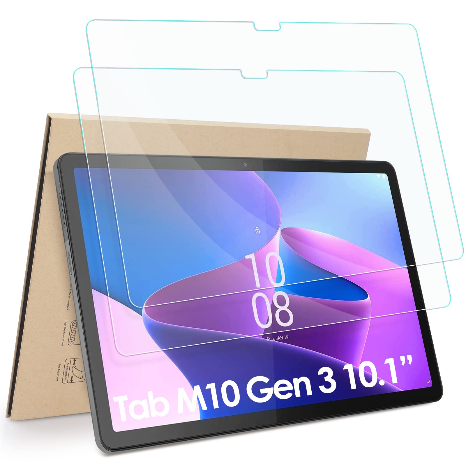 樂天商城 - Hianjoo 2枚セット Lenovo Tab M10 (3rd Gen) 対応 保護フィルム 強化ガラス Lenovo Tab B10 (3rd Gen) 対応 フィルム タブレット 10.1インチ ガラスフィルム Lenovo Tab M10 3rd