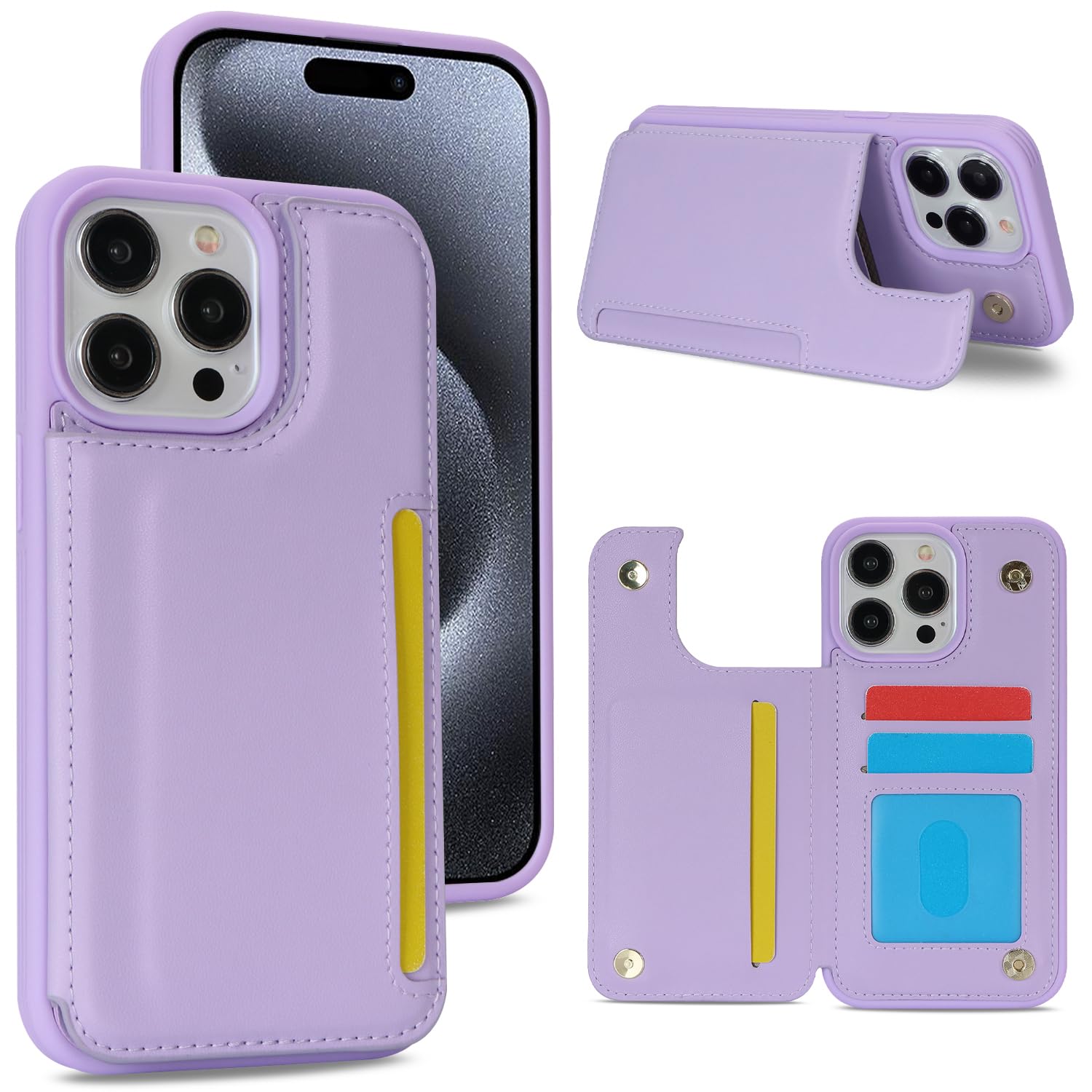 樂天商城 - Sailortech iPhone 15 Pro 背面ケース 翻盖型 アイフォン15 Pro ケース アイフォン15 Pro カバー 財布背面手机壳 手帳ケース 収納付き 磁気クラスプ 小銭入れ IC カード収納 財布型 実用 横置き機能 防塵 ・量 落下