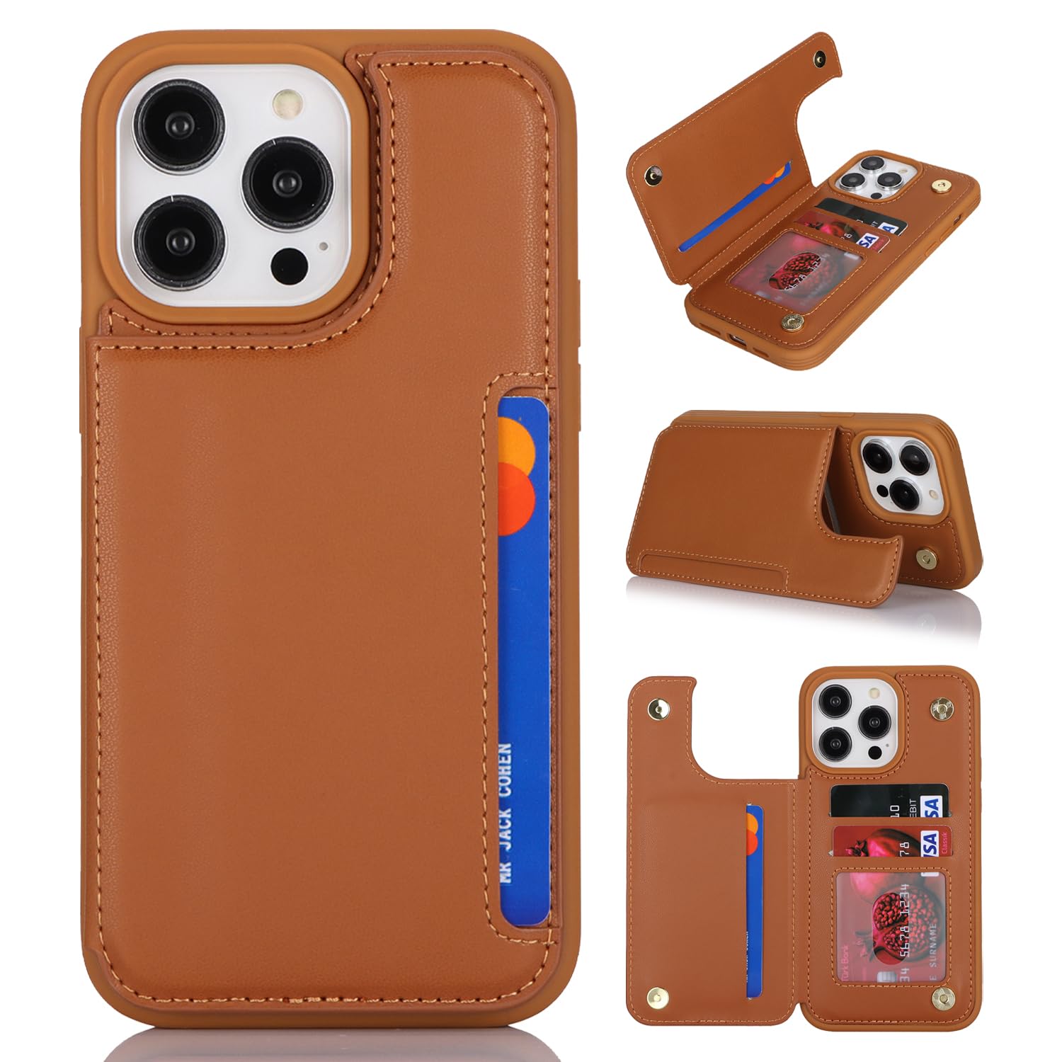 樂天商城 - Sailortech iPhone 14 Pro Max 背面ケース 翻盖型 アイフォン14 Pro Max ケース アイフォン14 Pro Max カバー 財布背面手机壳 手帳ケース 収納付き 磁気クラスプ 小銭入れ IC カード収納 財布型 実用 横置