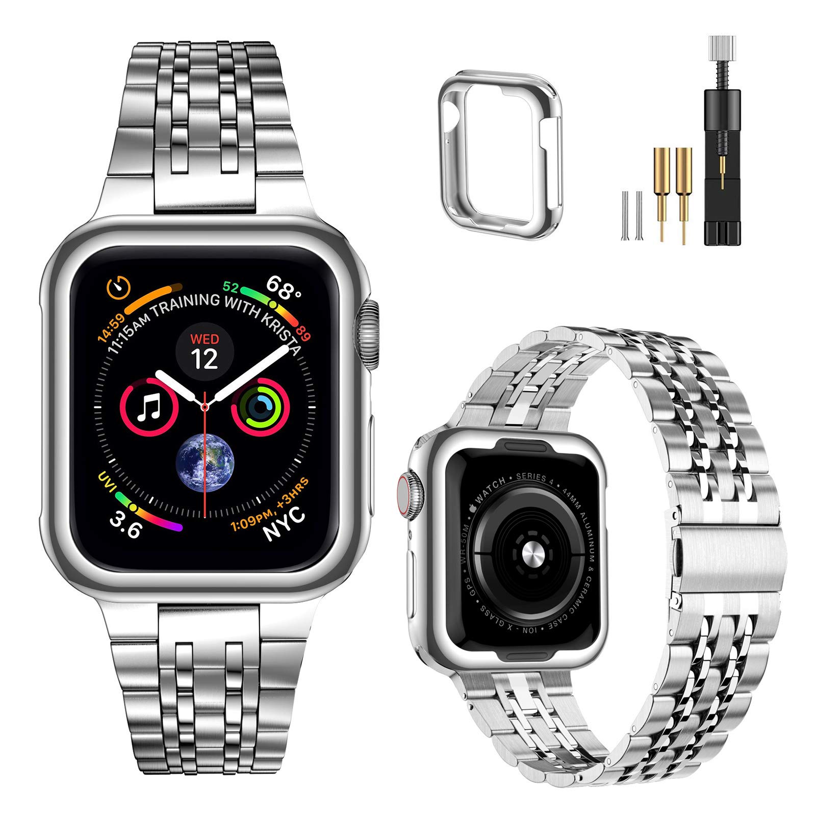 MioHHR メタルバンド Apple Watchバンド 41mm 40mm 38mm 交換用ステンレススチールiWatch シリーズ 9 8 7 6 5 4 ...