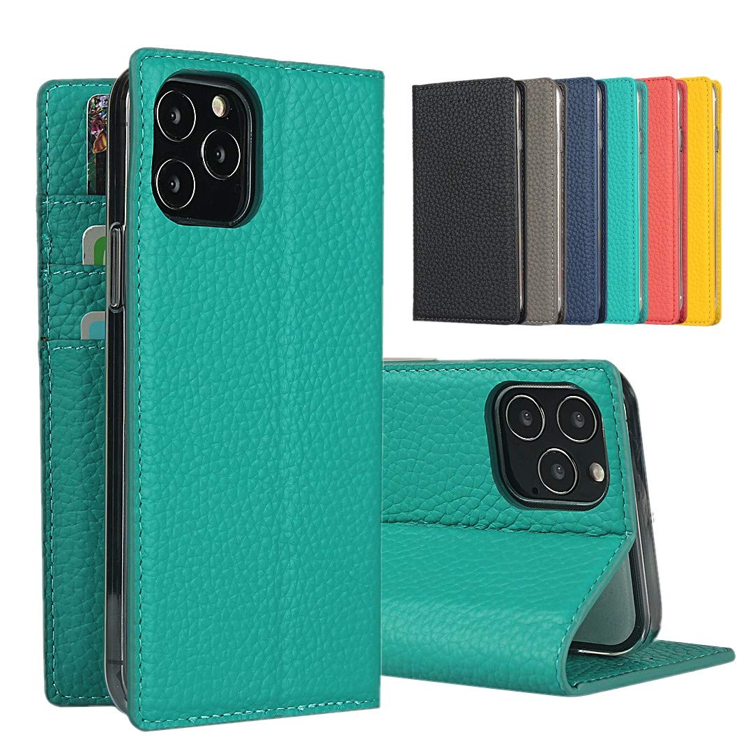 Sailortech iPhone 12 / 12 Pro ケース手帳型 アイフォン12 ケース アイフォン12カバー 財布型 アイフォン12 pro ケース アイフォン12 proカバーライチ紋様 本革 高級レザー 財布型 カード収納 収納付き 横置きス