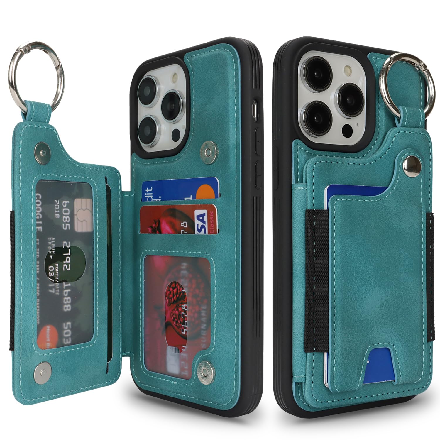 SailorTech ケース iPhone 14 Pro Max 背面ケース翻盖型 指リング機能付きカード ホルダー付き女性用, アイフォン14 Pro Max 手帳ケース 横置き機能 スロット付き おしゃれなケース iPhone14 ProMax ケース