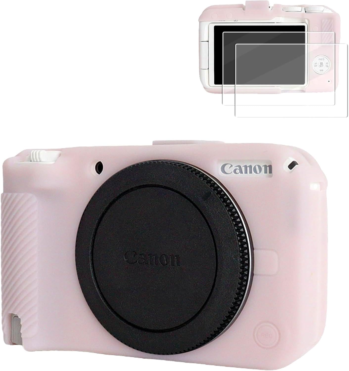 Rakuten - VOVMOEYA キヤノン EOS R50V デジタルカメラ用シリコンケース（0.25mm 強化ガラススクリーンプロテクター 2 枚付き）|キヤノン EOS R50V 保護ケース 完全フィット