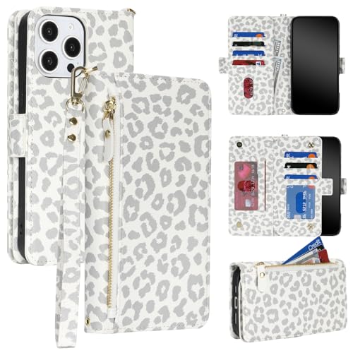 DEYHU 対応 いphone13Pro Max ケース 手帳型 ジッパー式 カード収納 iphone12 pro Max ケース ファスナー 財布型 大容量 耐衝撃 小銭入れ アイフォン13 proMax カバー スタンド機能 フェイクレザー 携帯ケース