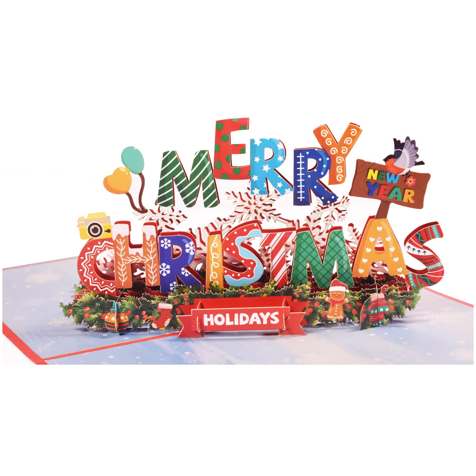 Hianjoo ���ꥹ�ޥ������� 3DΩ�� ���ӽФ���å����������� ���ꥹ�ޥ� Ω�� ������ �����դ� �ݥåץ��åץ����� ������� ���꡼�ƥ��󥰥����� Merry Christmas ���ˤ�