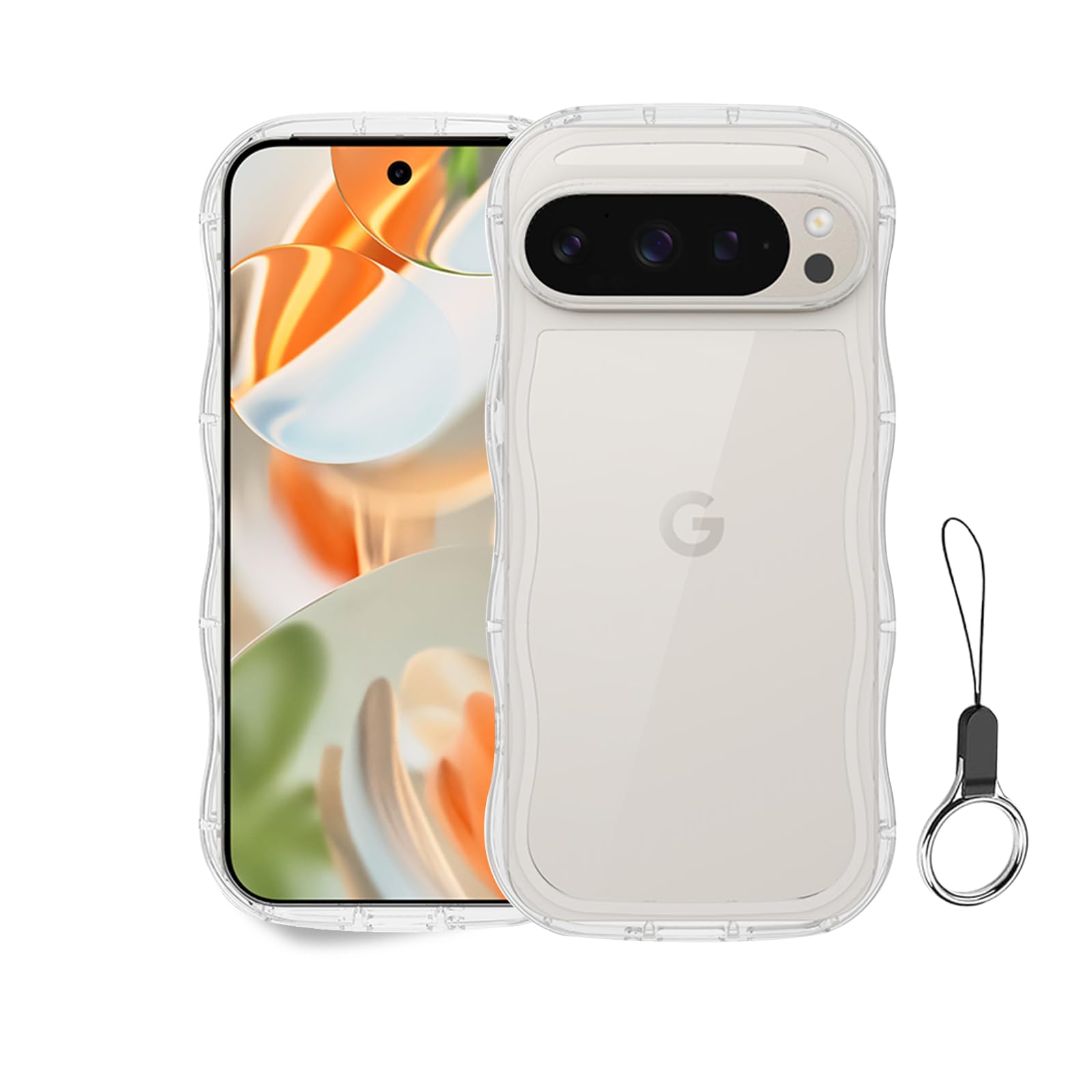 Google Pixel 10/10 Pro/9/9 Pro ケース クリア ウェーブ ピクセル 10/10 プロ TPU波状のバンパー 透明 スマホケース かわいい うねうね グーグル ピクセル10 ウェーブ デザイン 可愛い 韓国 薄型 人気 おしゃれ