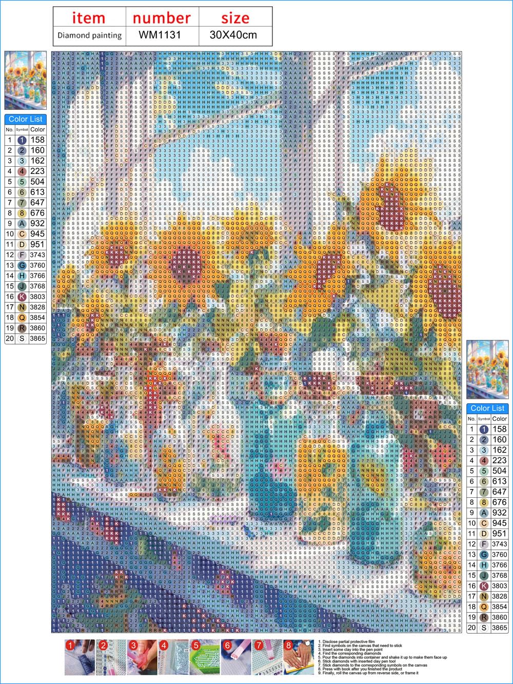 Rakuten - LEADINTOP ダイヤモンドアート ひまわり 花 30X40cm 夕日 海辺 丸いビーズ ダイヤモンドペインティング キット モザイクアート 人気 ビーズアート かわいい 初心者 大人 子供 DIY 手作り 手芸キット プレゼント 芸術品 装飾