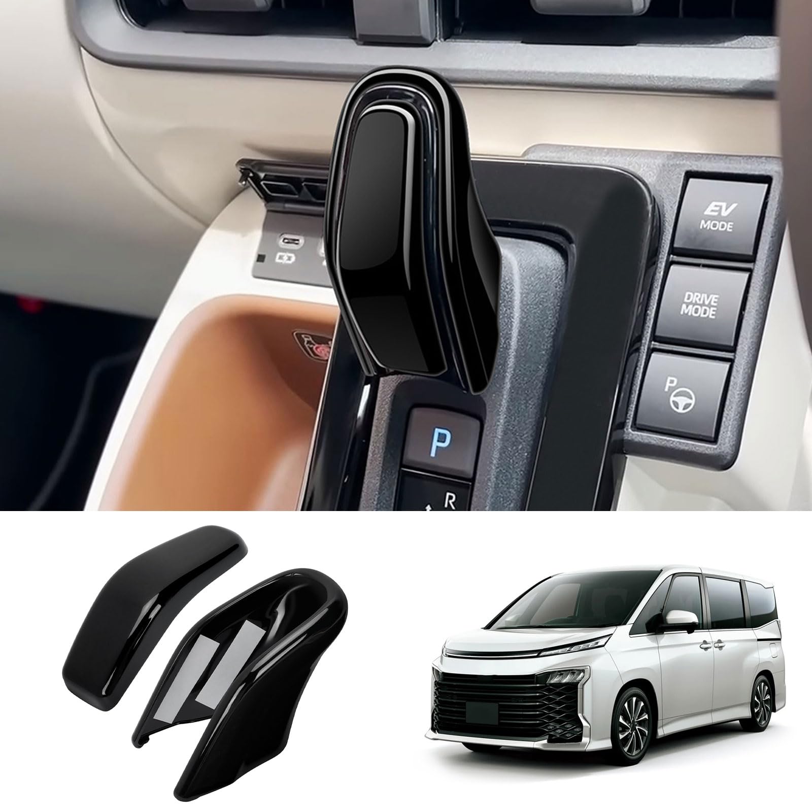 aleawol トヨタ 新型 ヴォクシー ノア 90系 ハイブリッド車 専用 シフトノブカバー ABS素材 シフトグリ..