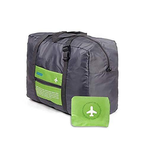 Flushbay 防水トラベルバッグ大容量ストレージバッグ折りたたみハンドバッグポータブルバッグ (グリーン)