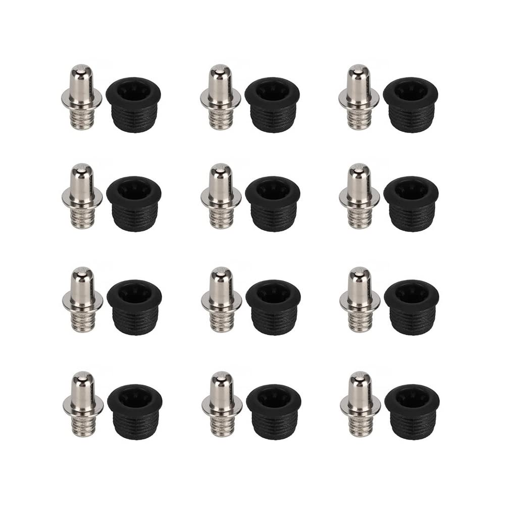 Flushbay スピーカー小型ペグキット ガイドプレスフィット25.5mm 直径6mm ブラック 12ペア (029)