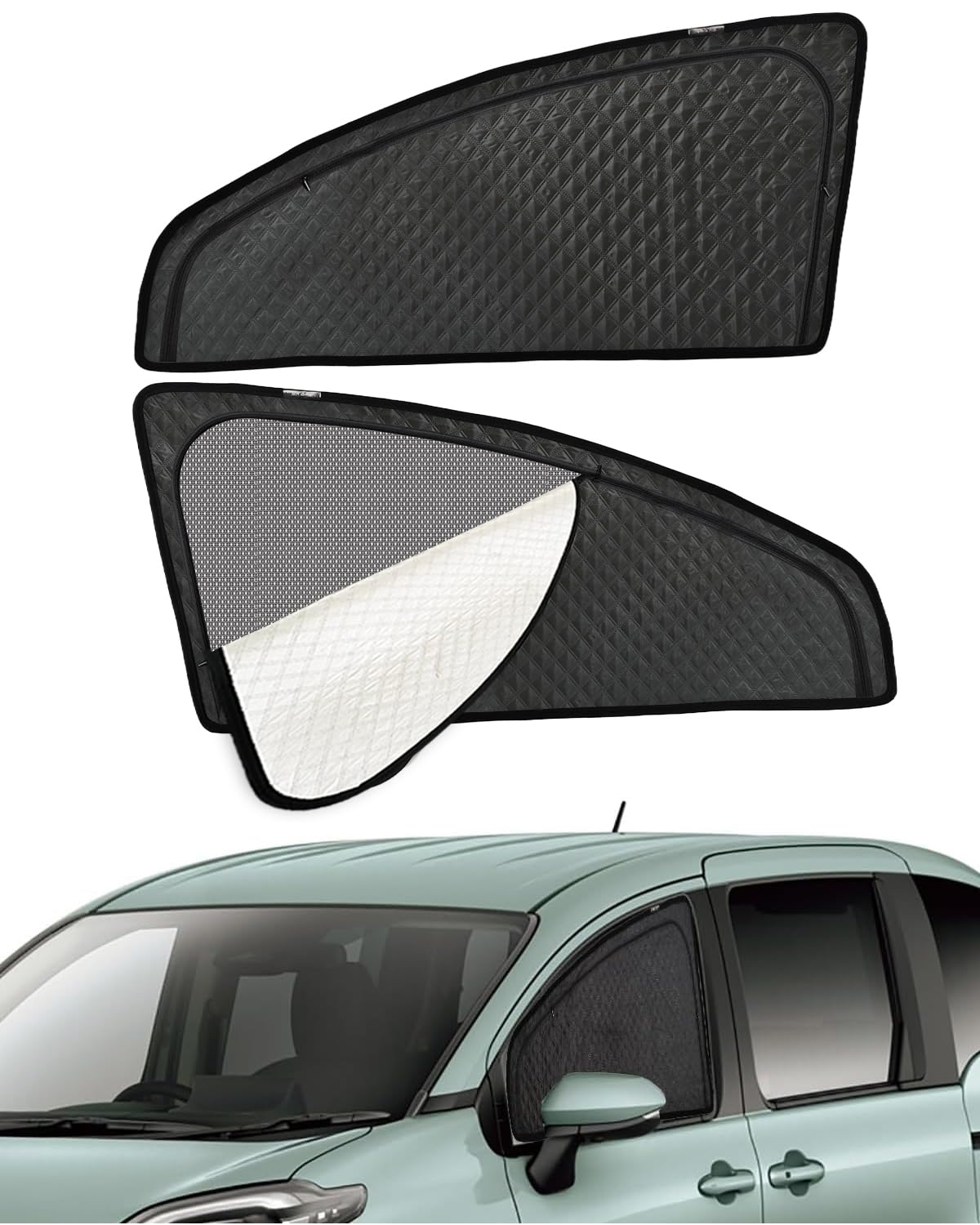 Loveyes トヨタ シエンタ サンシェード 10系 メッシュ マグネット内蔵 車中泊 断熱 日除け 虫よけ 運転席 助手席 遮光 UVカット 専用アクセサリー (シエンタ 10系)