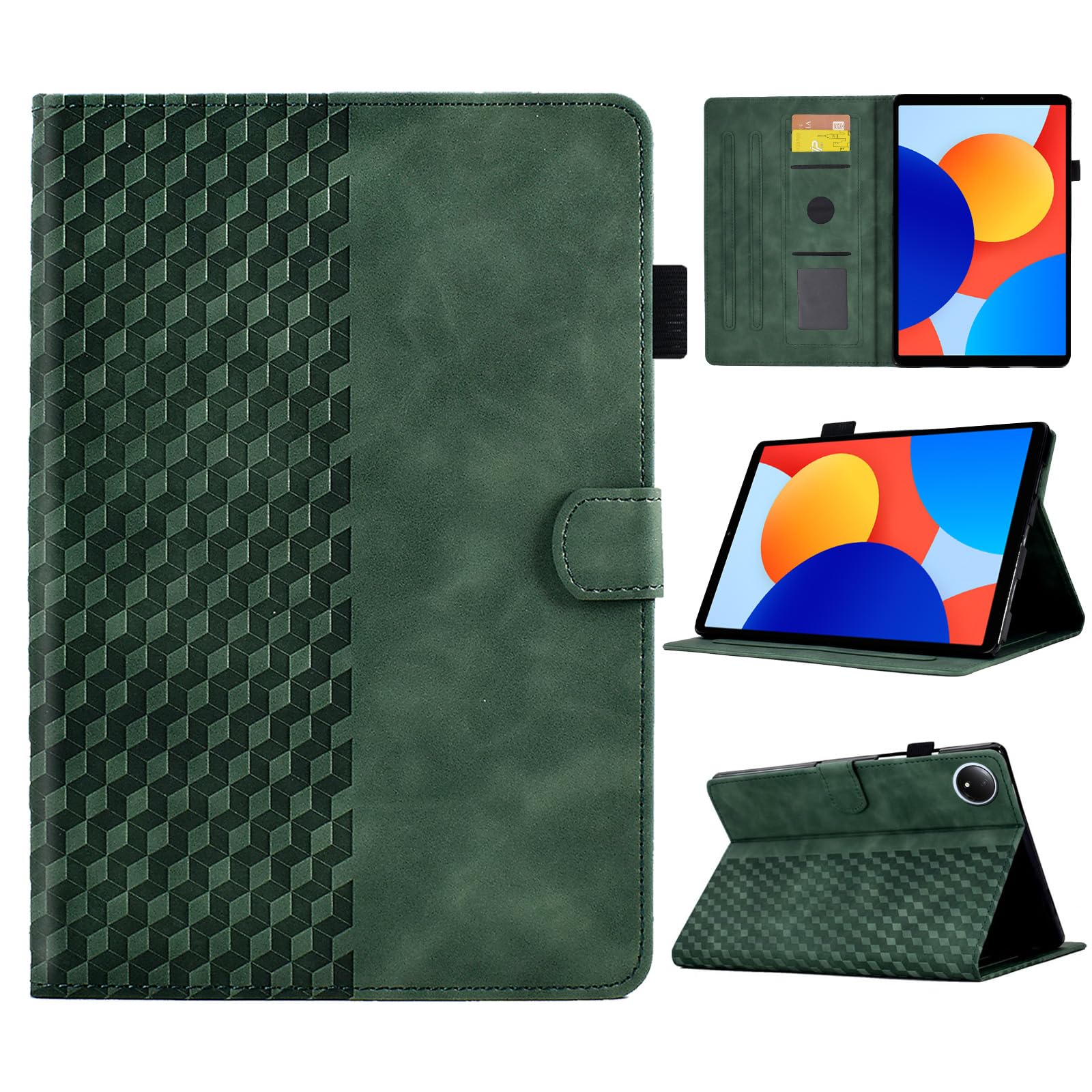 Xiaomi redmi pad se 8.7 ケース ペン＆カー ド収納 redmi pad se 8.7 4g インチ ケース 対応マグネット吸着 redmi pad se 8.7 カバー 対応スタンド機能付き シャオミ タブレットse 8.7 カバー