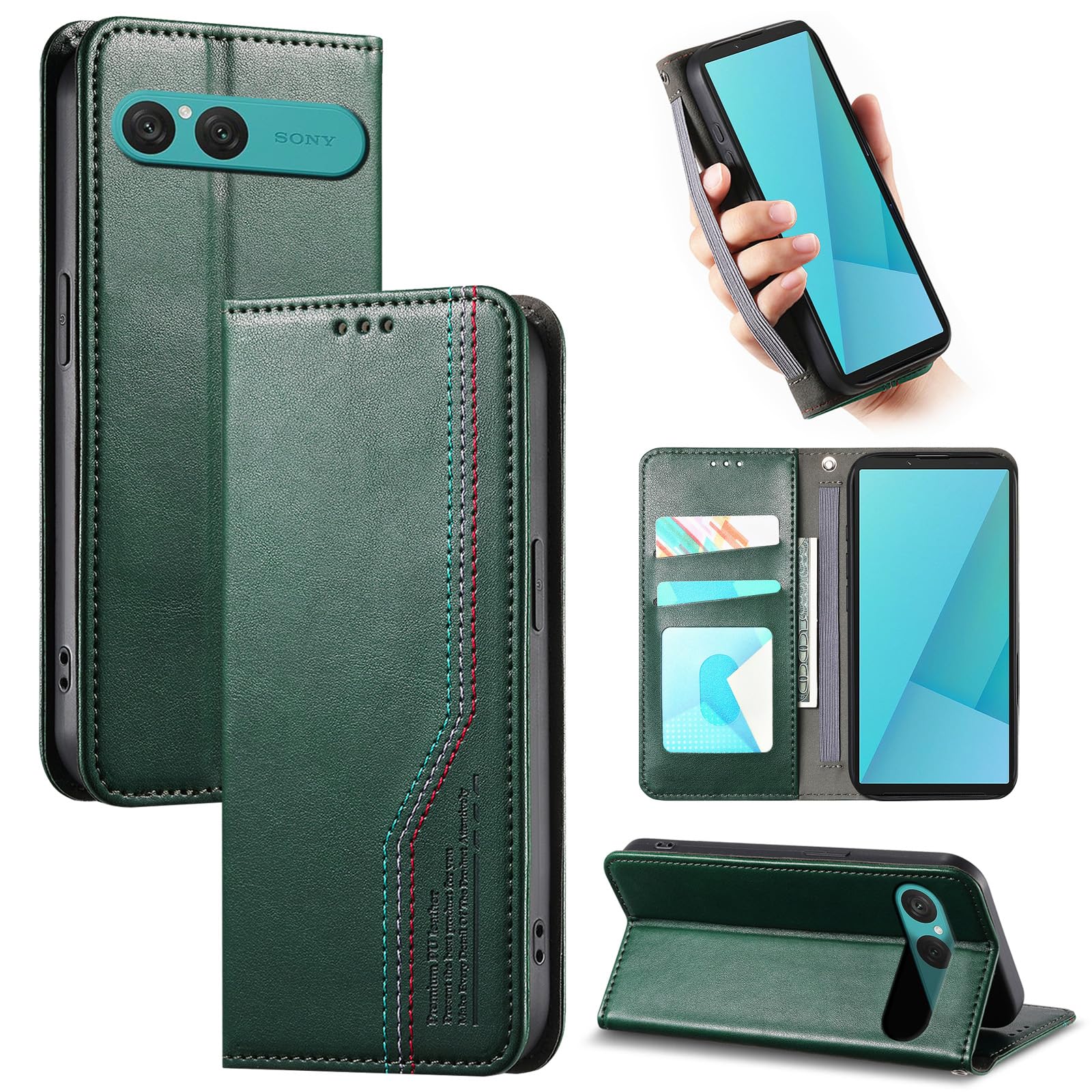 ONETHEFUL 対応 xperia 10 vii ケース 手帳型 xperia10 vii ケース スタンド機能 Xperia 10 VII スマホケース 財布型 エクスペリア10VII カバー カード収納 マグネット式 財布付き PUレザー 耐衝撃