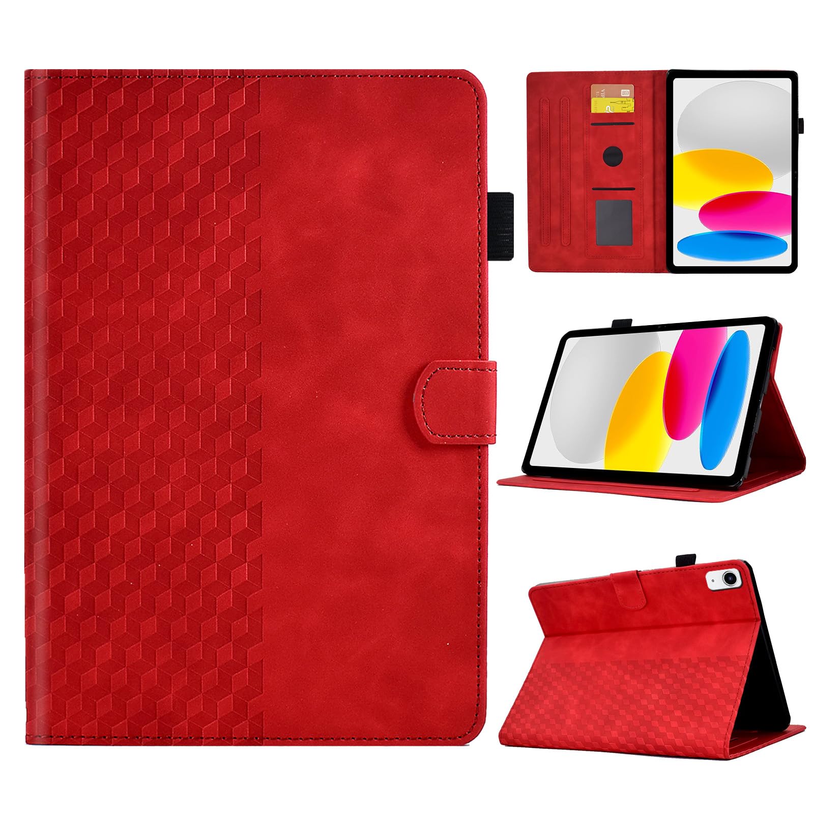 iPad（A16）第11世代/第10世代 ケース ペン＆カー ド収納 11イン（2025）＆10.9インチ（2022）A3354/A3355/A3356/A2696/A2757/A2777対応マグネット吸着 第アイパッド a16カバー オートスリープ対応