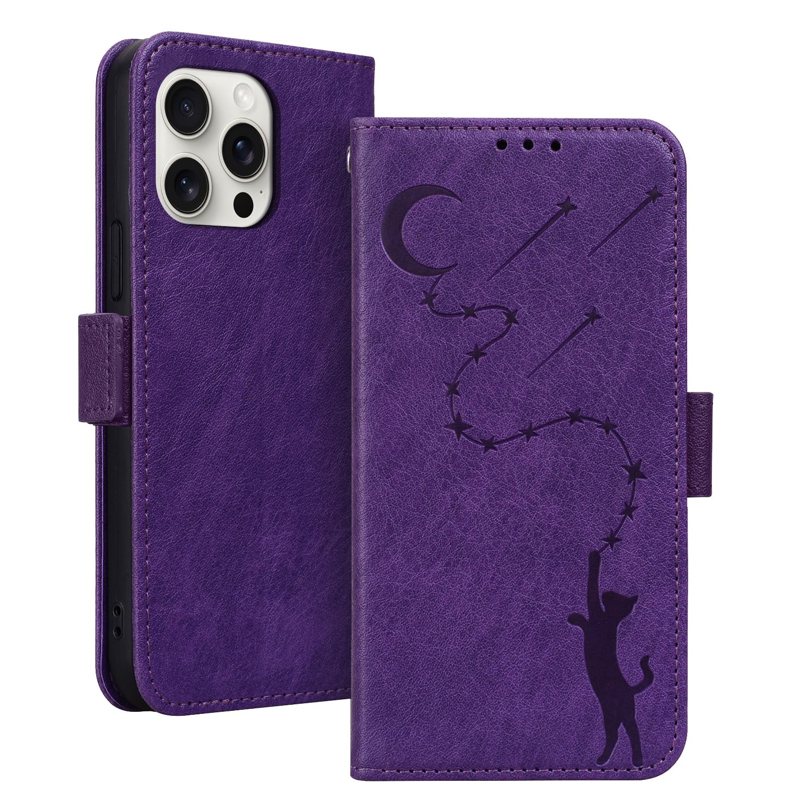 樂天商城 - iPhone 15 Pro ケース アイフォン15プロ ケース スタンド機能いphone 15 pro ケース 手帳型 マグネット いpほね15pro ケース カード収納 耐衝撃 iPhone 15 pro 財布型 全面保護 可愛い 猫柄 柔らかいTPU