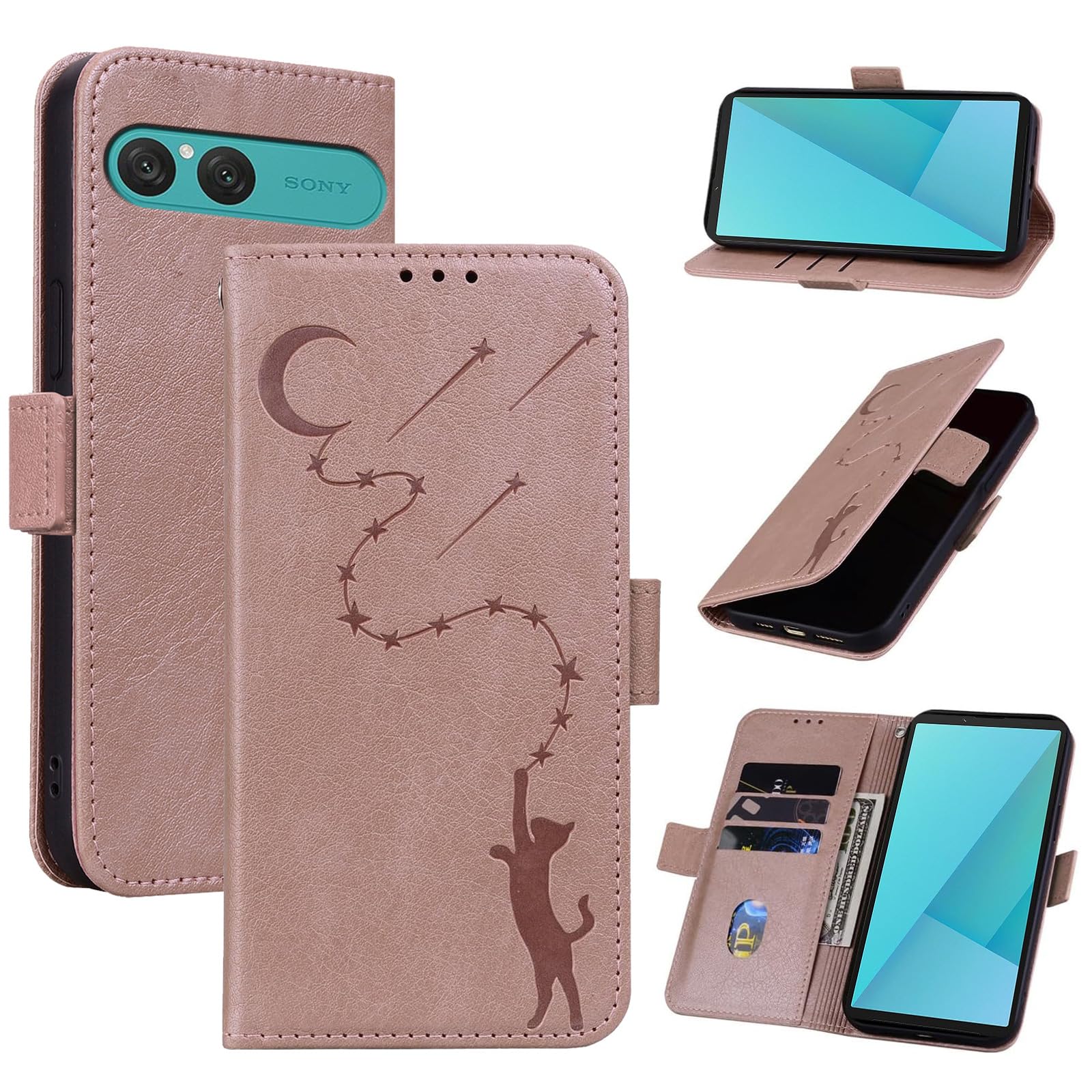 ONETHEFUL 対応 xperia 10 vii ケース 手帳型 xperia10 vii ケース 財布型 Xperia 10 VII スマホケース スタンド機能 エクスペリア10VII カバー カード収納 耐衝撃 レンズ保護 お洒落 PUレザー TP