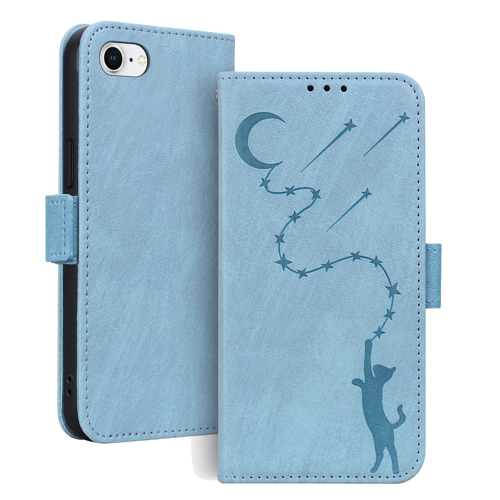 iPhone se2 se3 ケース手帳型 iphone8 ケース iPhone 7 ケース 手帳型 耐衝撃 iphone se第2世代 第3世代 ケース カード収納 iphone7財布型 カバー マグネット iphone se3 可愛い 猫柄 柔らかいT