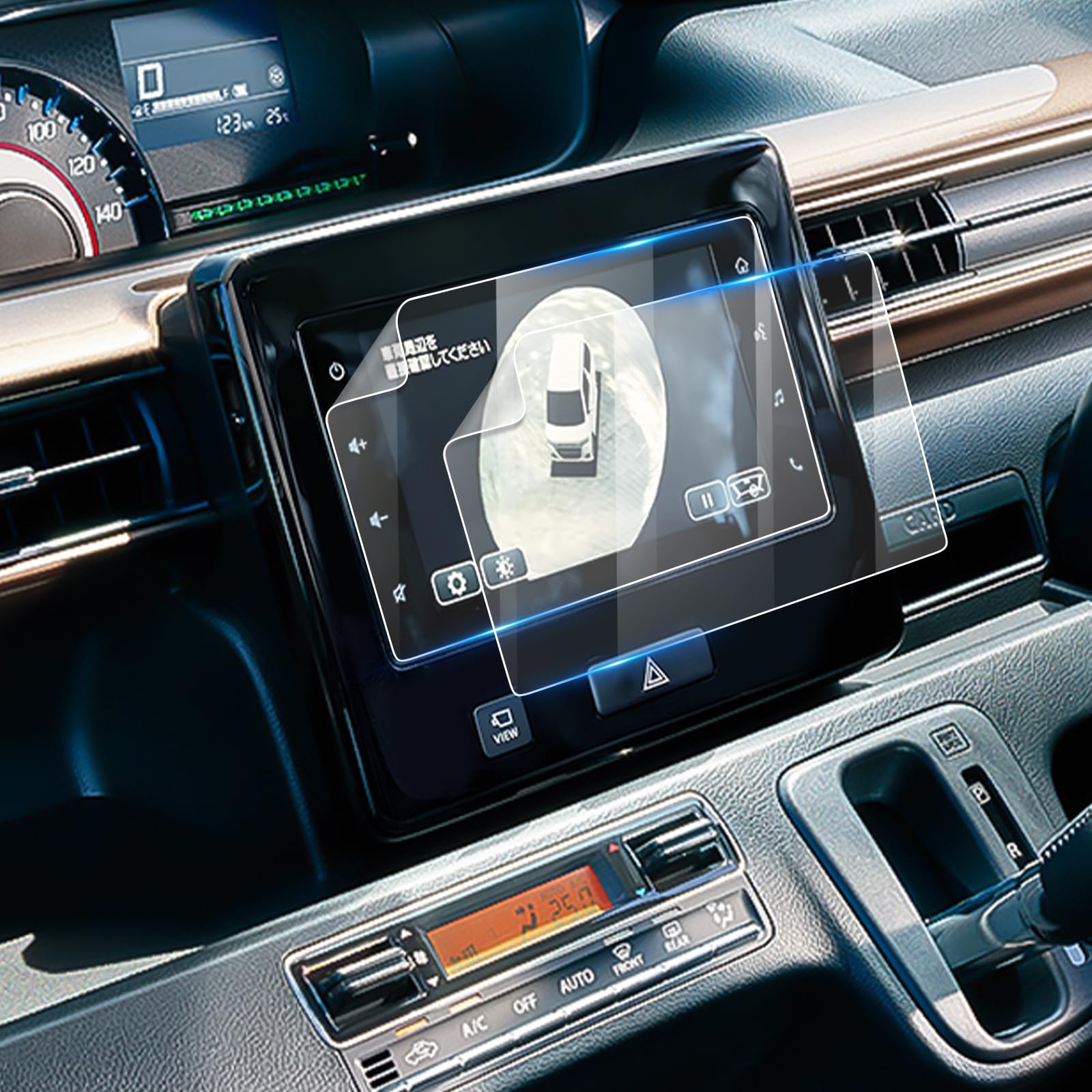 LFOTPP スズキ ワゴンR 6代目 MH85S MH95S専用 カーナビPETフィルム「超クリアタイプ」 7インチ ナビ ..