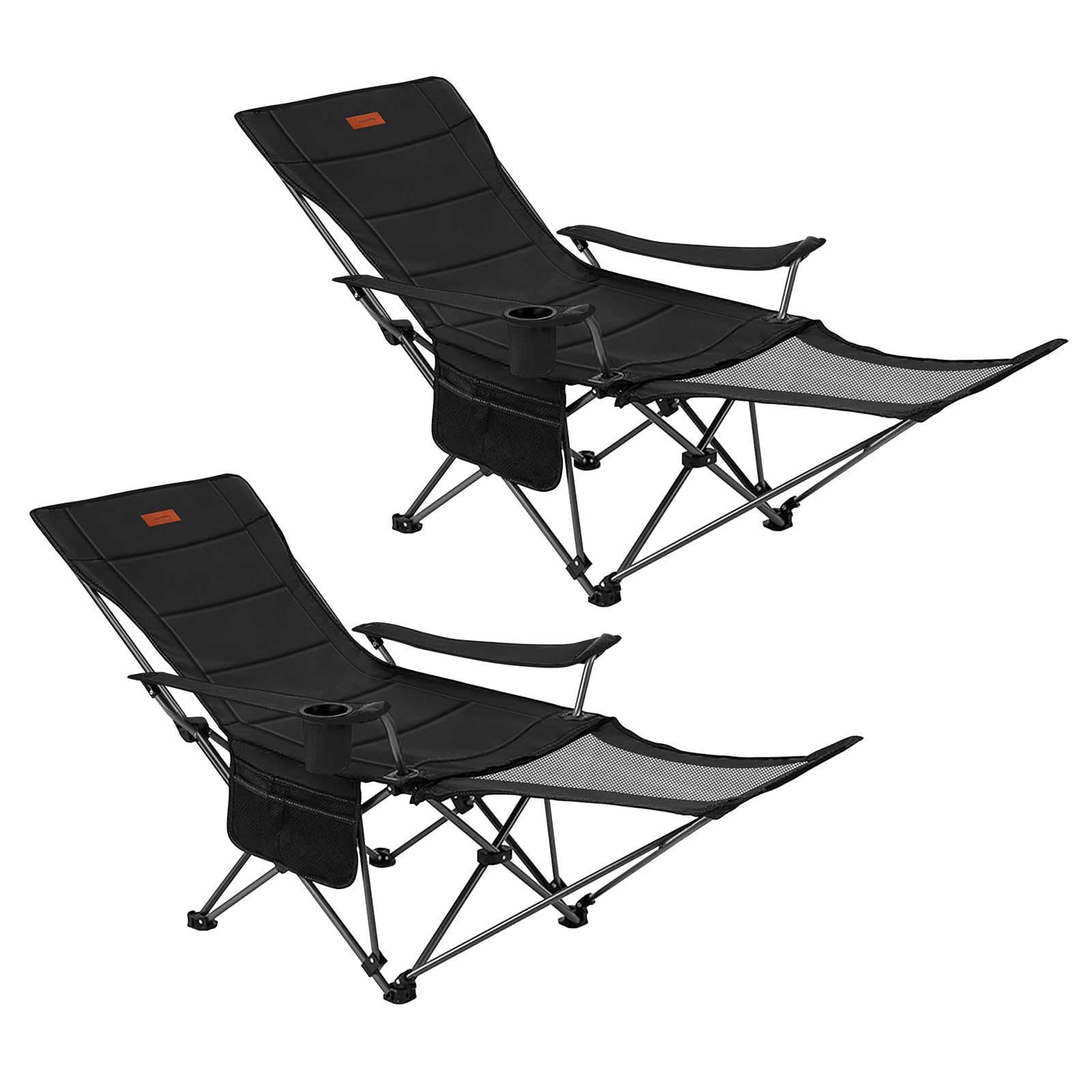 DesertFox リクライニングチェア キャンプ椅子 単品/セット 4way 仮眠 昼寝 4段階調整 四季適用 【メッシュと薄手コットを自由に切り替える】【耐荷重150kg】アウトドアチェア コンパクト 折りたたみチェア 軽量 イス 【 独自開発のカップ