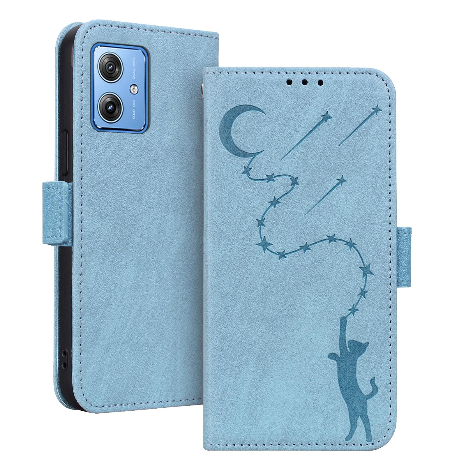 Moto G64 5g ケース モトローラ モト G64 ケース スマホケース moto g64y カバー 手帳型 スタンド機能 moto G54 Power 5G ケース マグネット カード収納 全面保護 可愛い 猫柄 柔らかいTPU Motorola