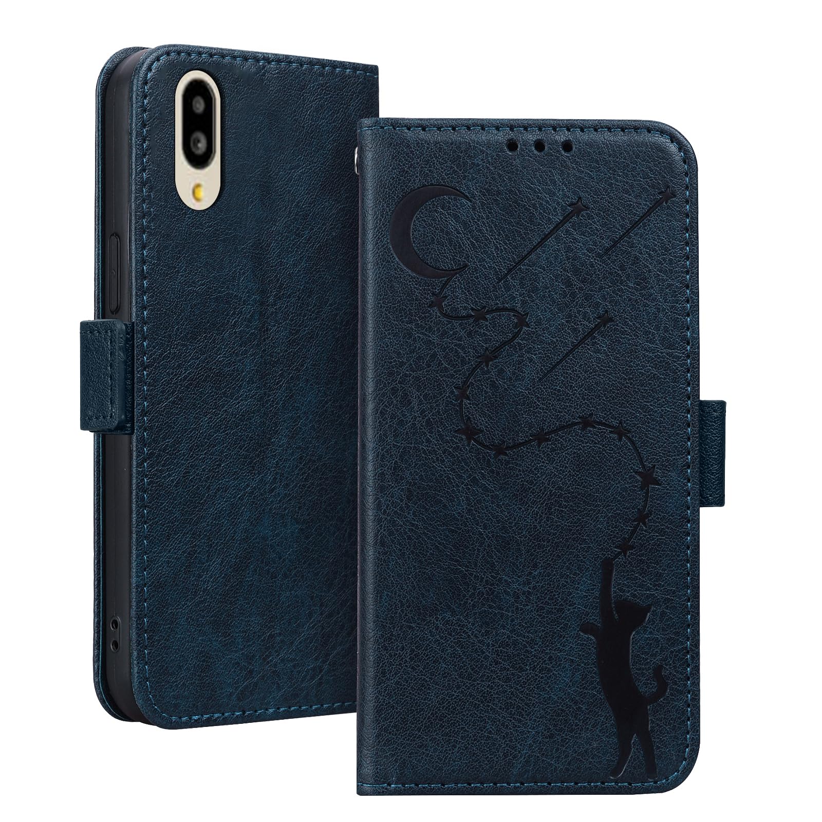 樂天商城 - Basio active2 ケース 手帳型 シンプルスマホ7 ケース 財布型 SHG12 ケース 手帳型 スタンド機能 マグネット カード収納 Simple sumaho 7 スマホケース手帳型 耐衝撃 全面保護 シンプルスマホ 7カバー 可愛い 流星 猫