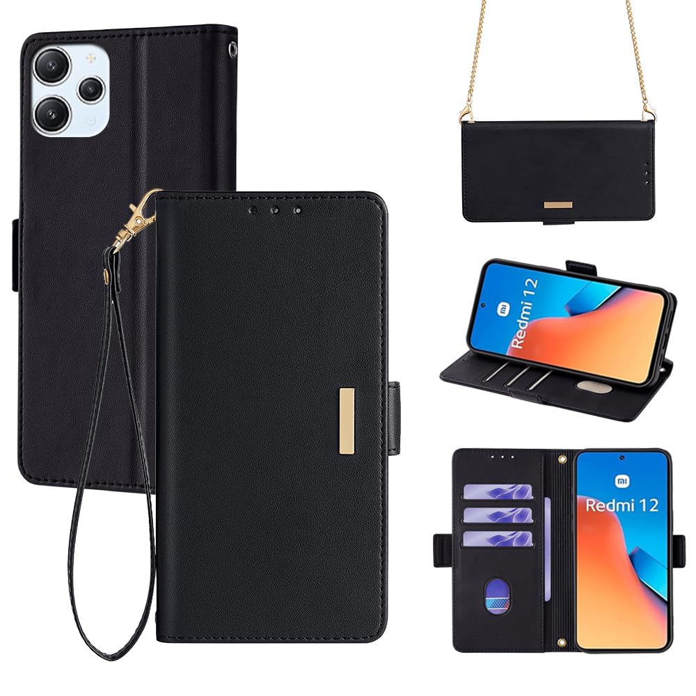 Redmi 13 4g 5g ケース レッドミ13 4G 5G ケース Xiaomi Poco M6 4G ショルダー ストラップ付き Xiaomi Redmi 13 5G ケース スタンド機能 カード収納 耐衝撃 リストスト redmi 13 5g カバ