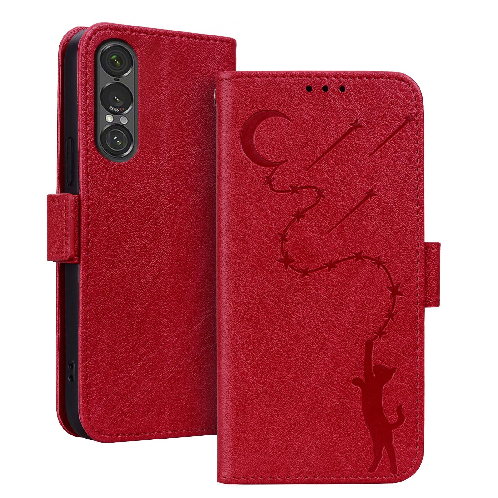 Xperia 1 VII ケース 手帳型 エクスペリア1 VIIケース 猫柄 SO-51F / SOG15 / XQ-FS44 スマホケース カード収納 耐衝撃 xperia 1 vii カバー 薄型 スマホケース エクスペリア 1 マーク 7 財布型 ス